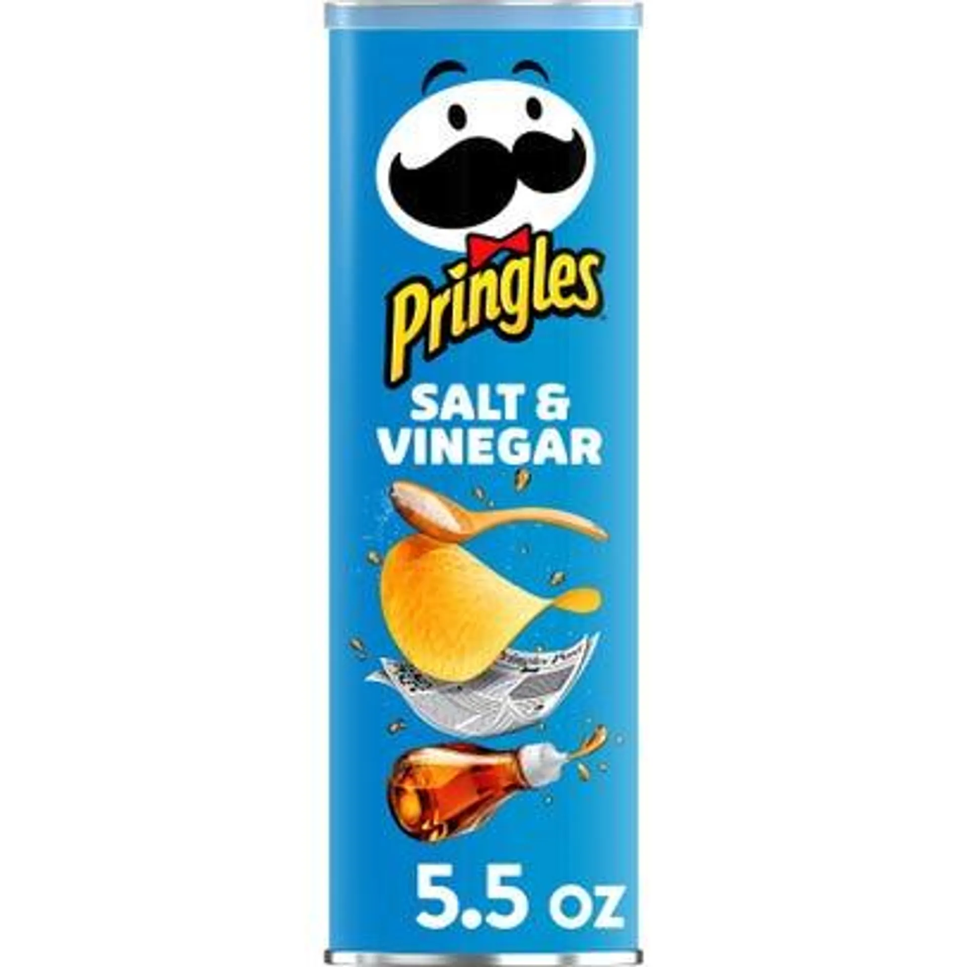 Pringles Potato Crisps Chips, Salt & Vinegar - 5.5 oz