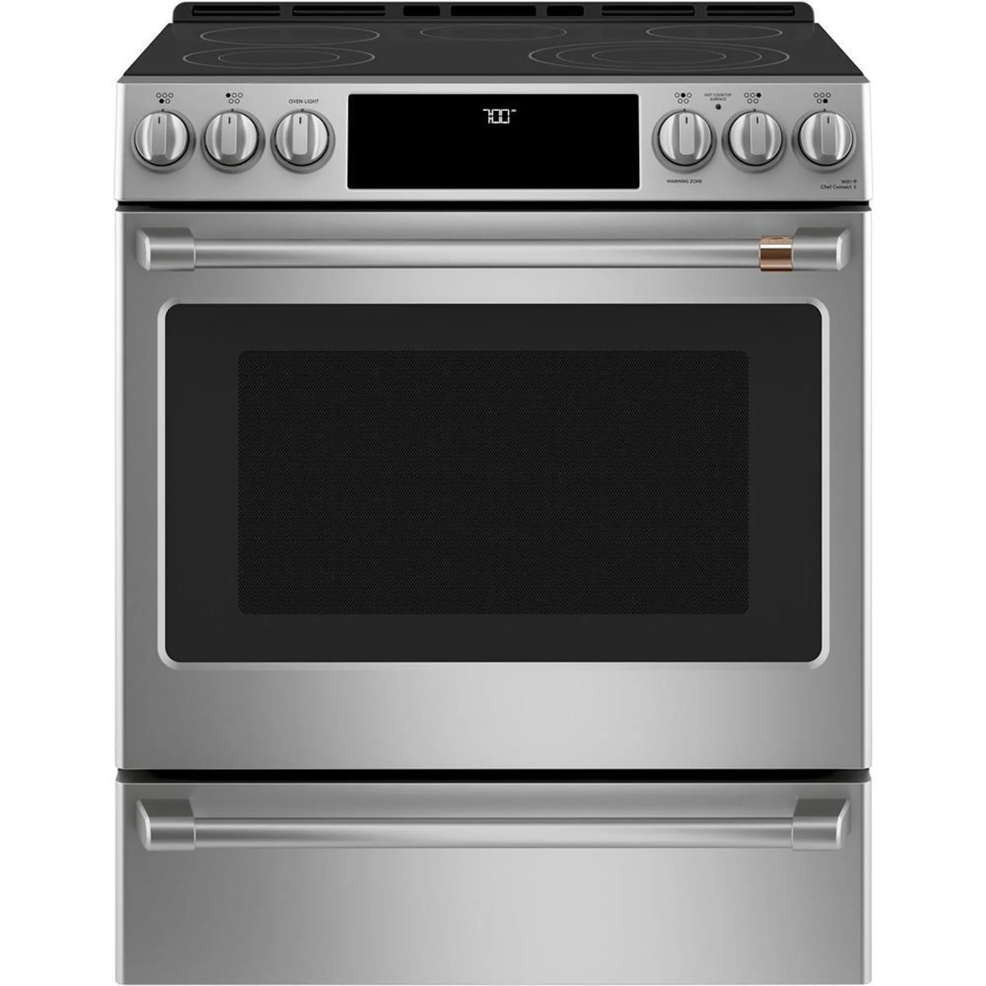 GE Cafe CES700P2MS1 30" Slide-In Radiant and Convection Range - Stainless Steel