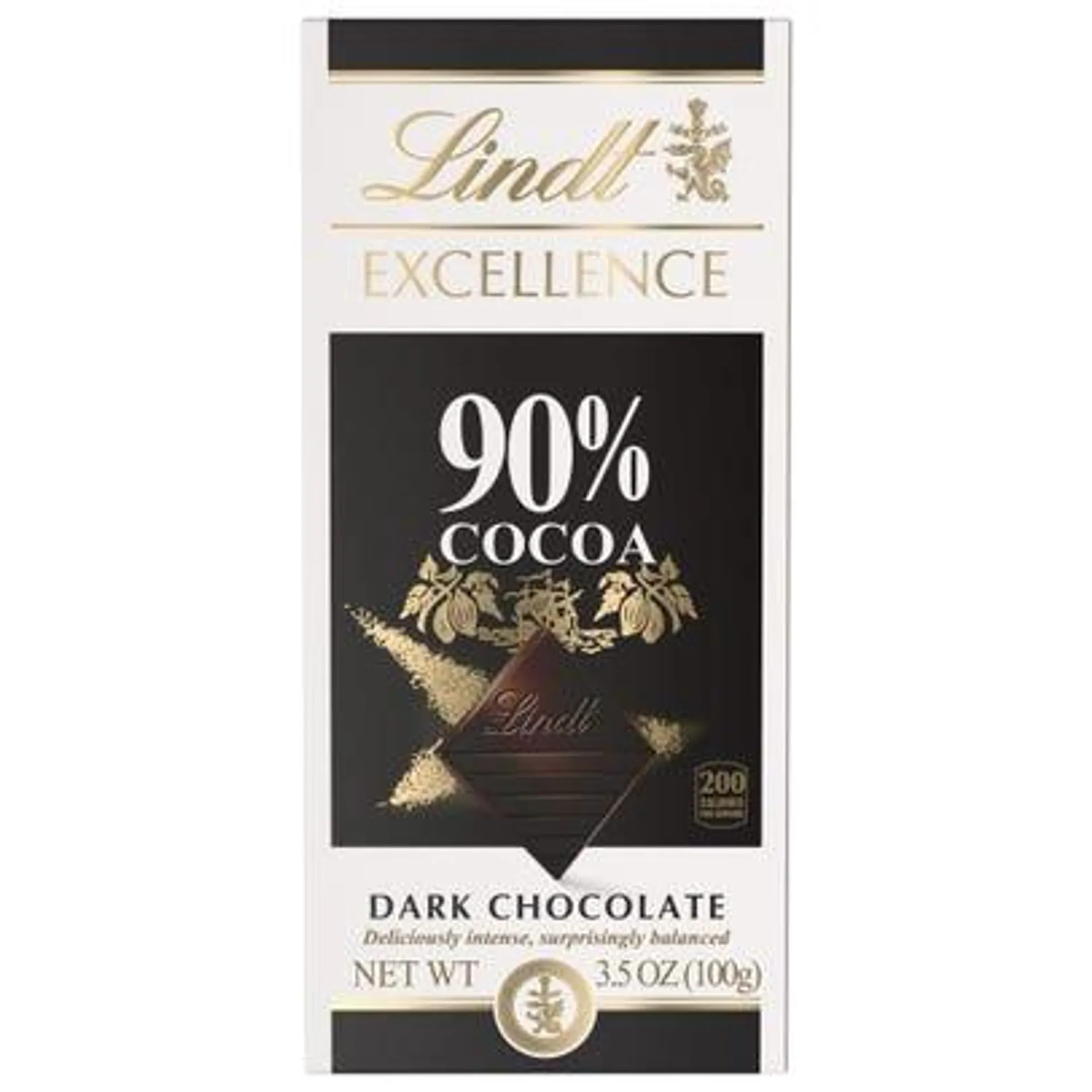 Lindt Dark Chocolate, Supreme, 90% Cocoa - 3.5 oz