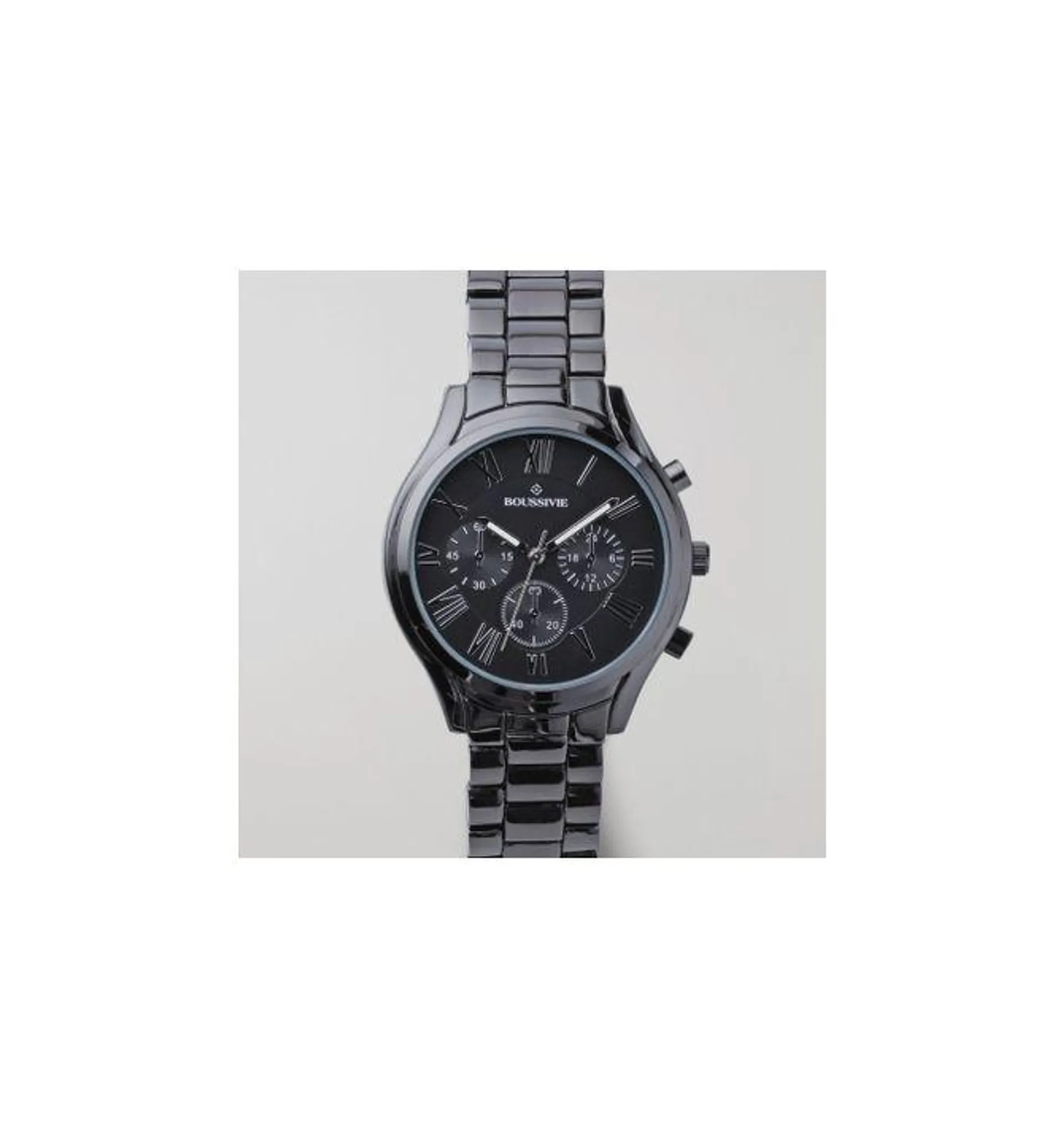 Men's Faux Chronograph Jet Watch