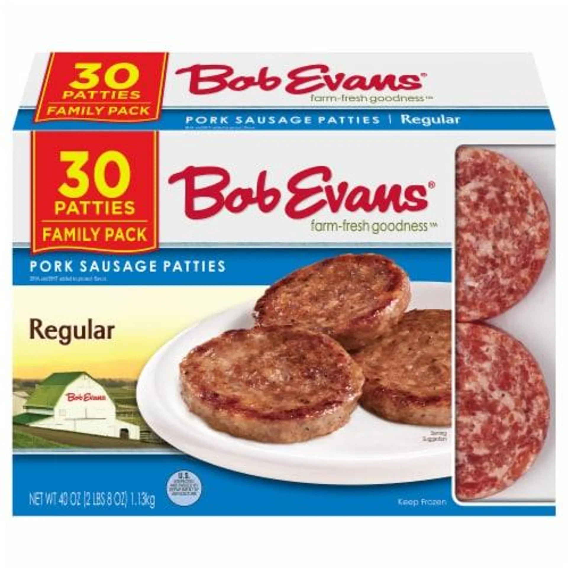 Bob Evans Farm-Fresh Goodness Regular Pork Sausage Patties Family Pack