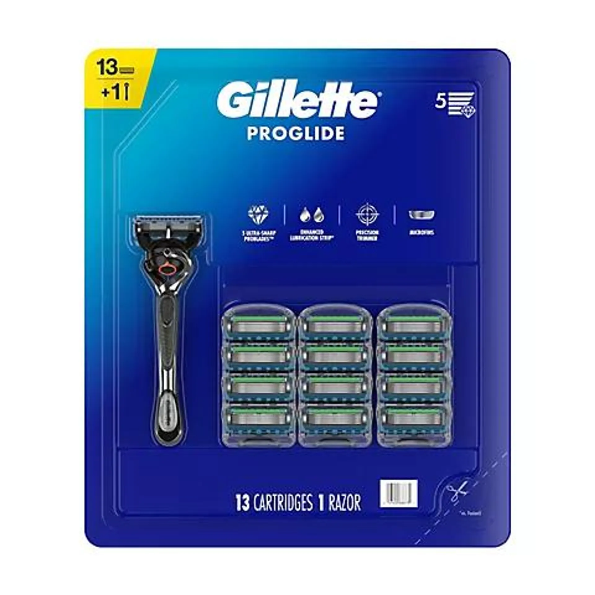 Gillette ProGlide Razor for Men, 1 Handle & 13 Blade Refills