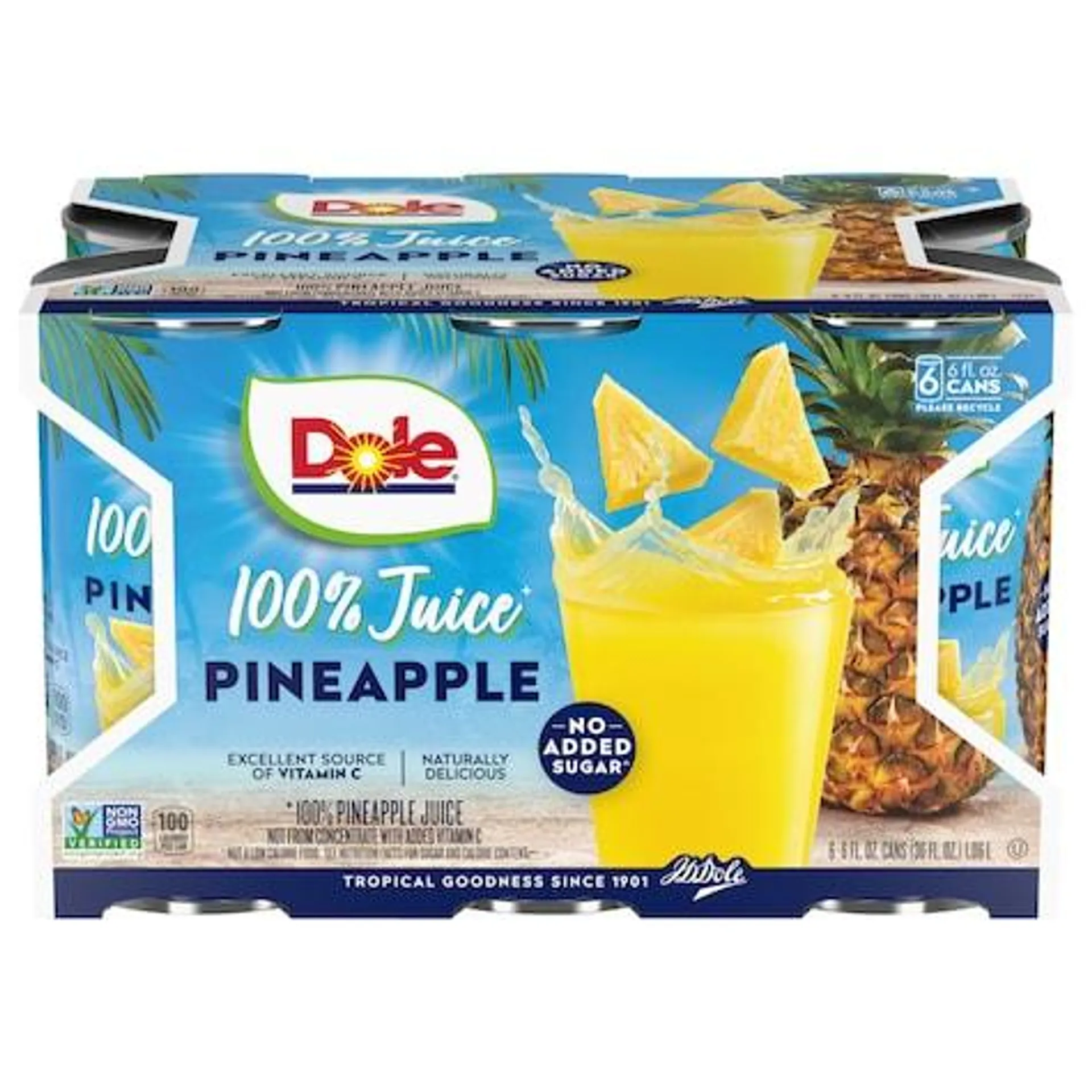 Dole Pineapple Juice Cans, 6 pk.