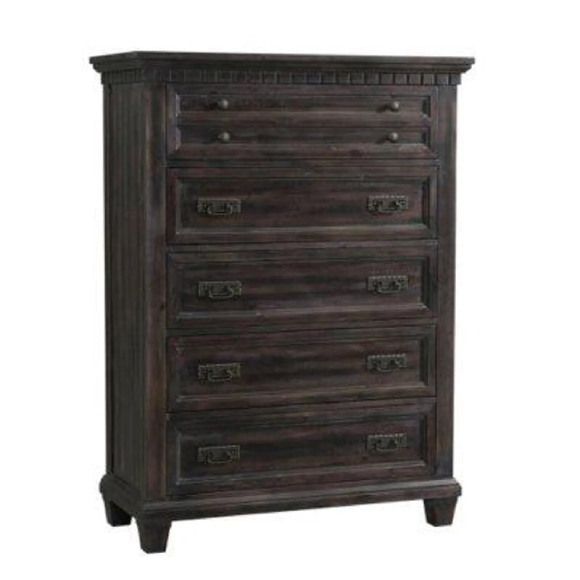 Steele 5-Drawer Chest With Smokey Black Finish