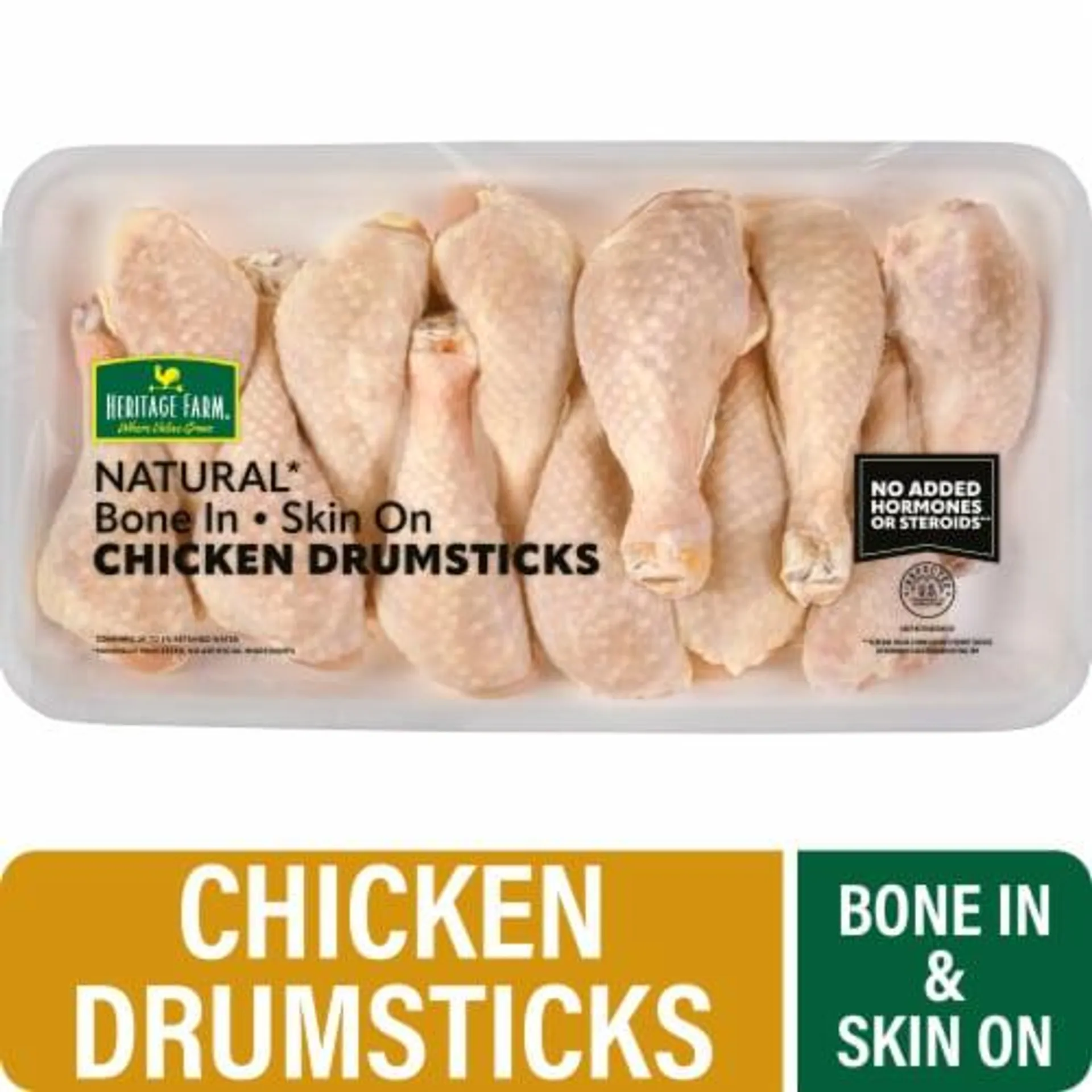 Heritage Farms® Bone In Skin On Chicken Drumsticks