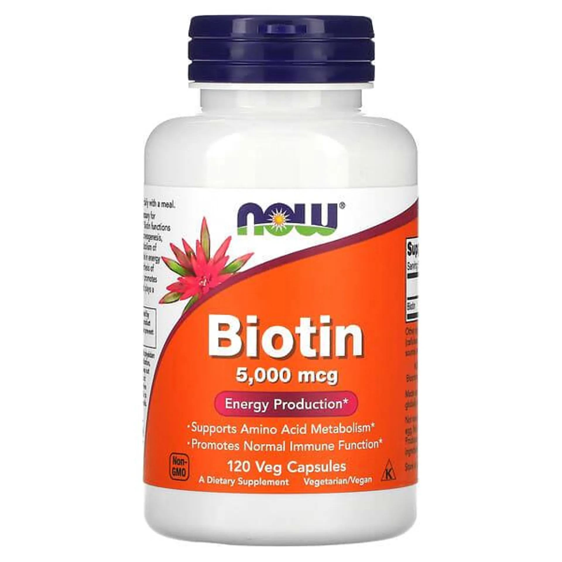 NOW Foods, Biotin, 5,000 mcg, 120 Veg Capsules