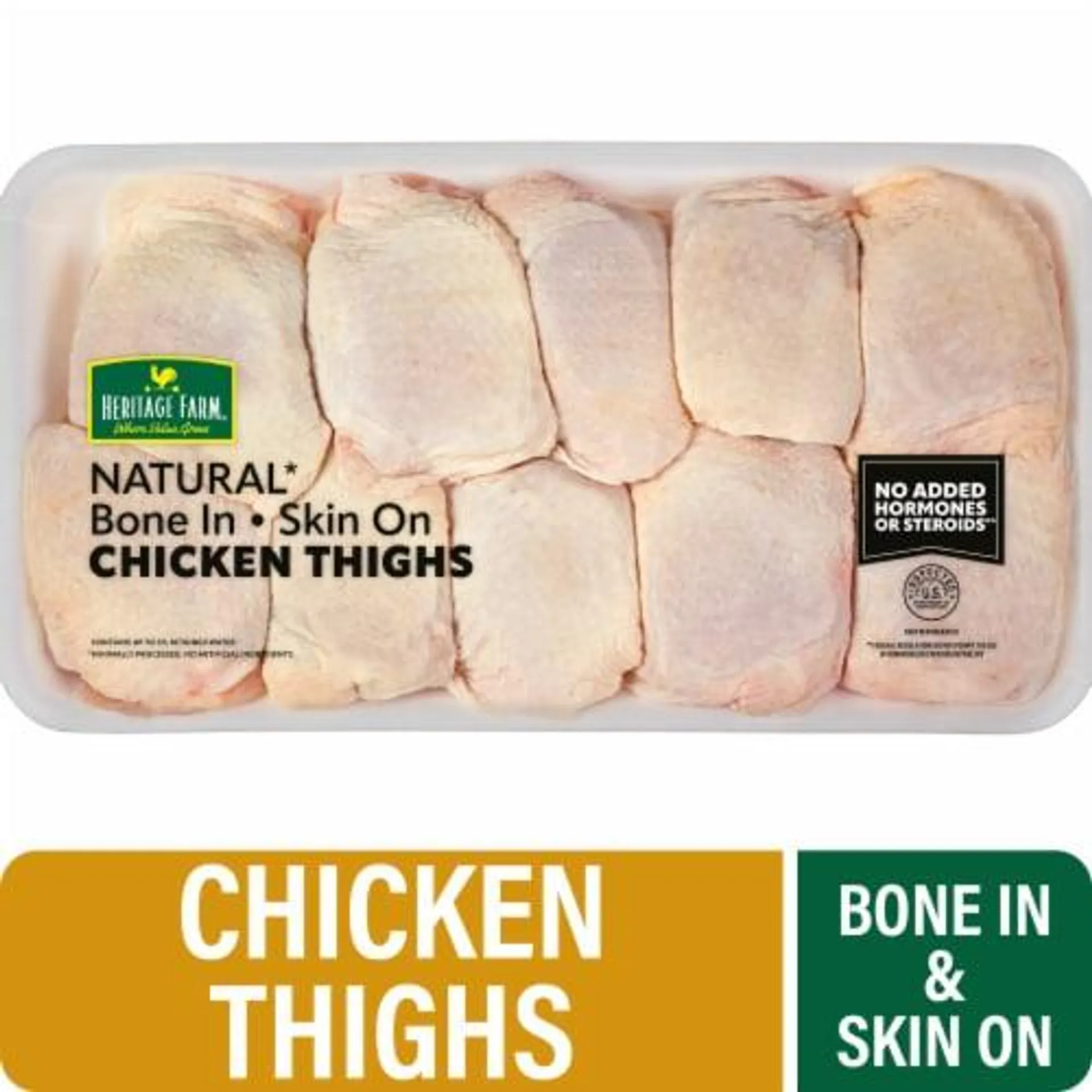 Heritage Farm® Bone In Skin On Chicken Thighs