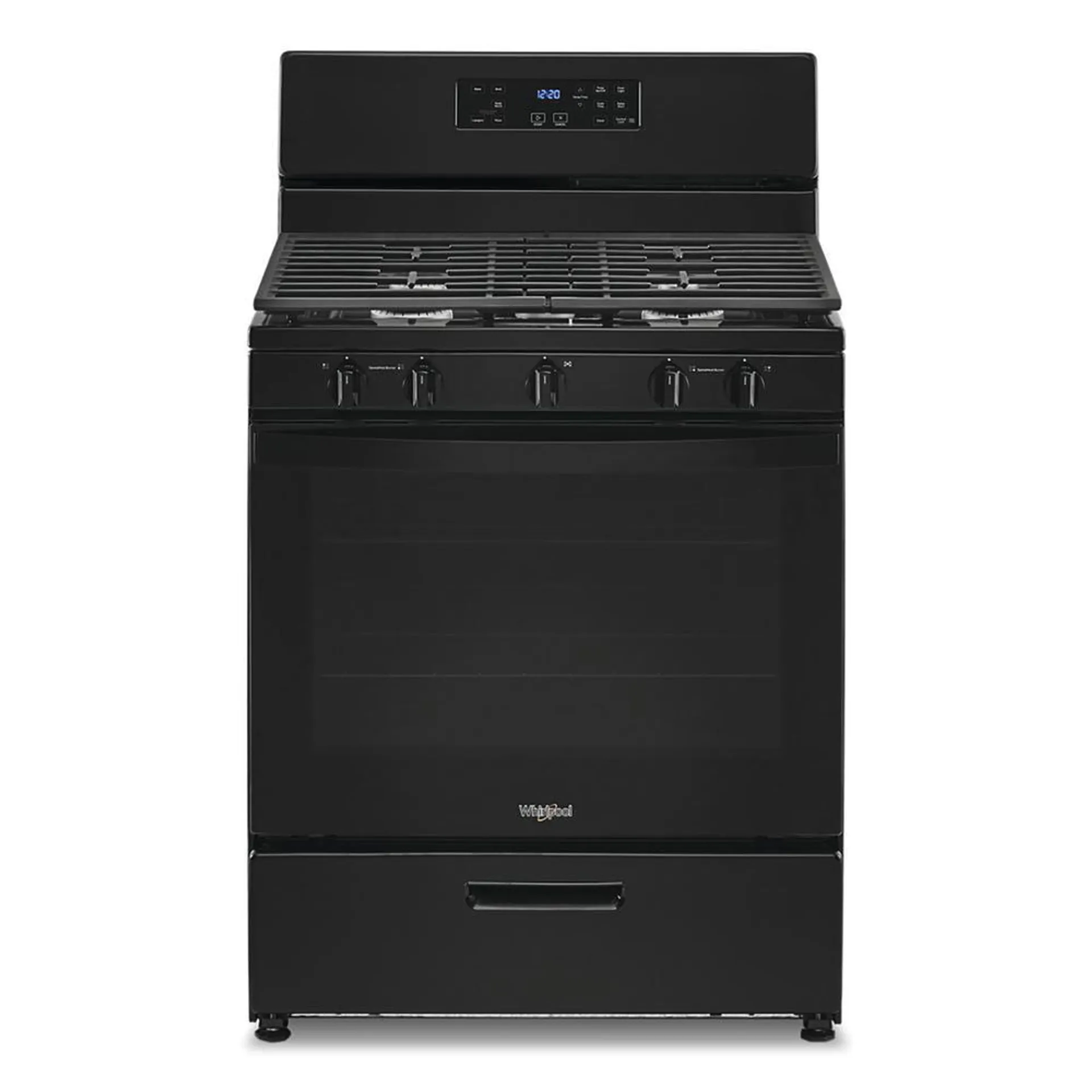 Whirlpool® 30" 5.1 cu. ft. Black Gas Range