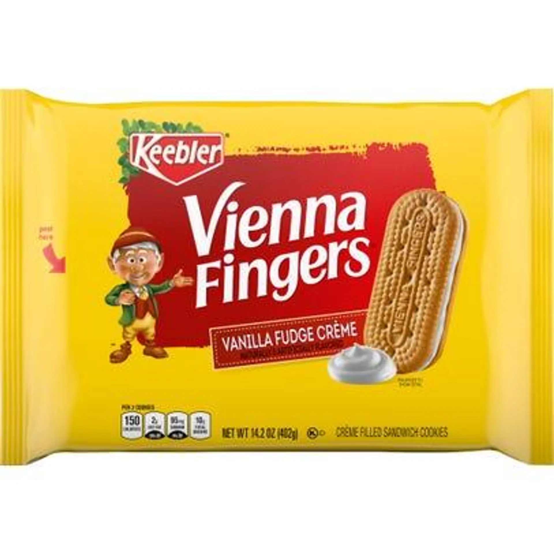 Keebler Cookies Vienna Fingers Sandwich Cookies - Vanilla fundge Creme Filled, 14.2 oz