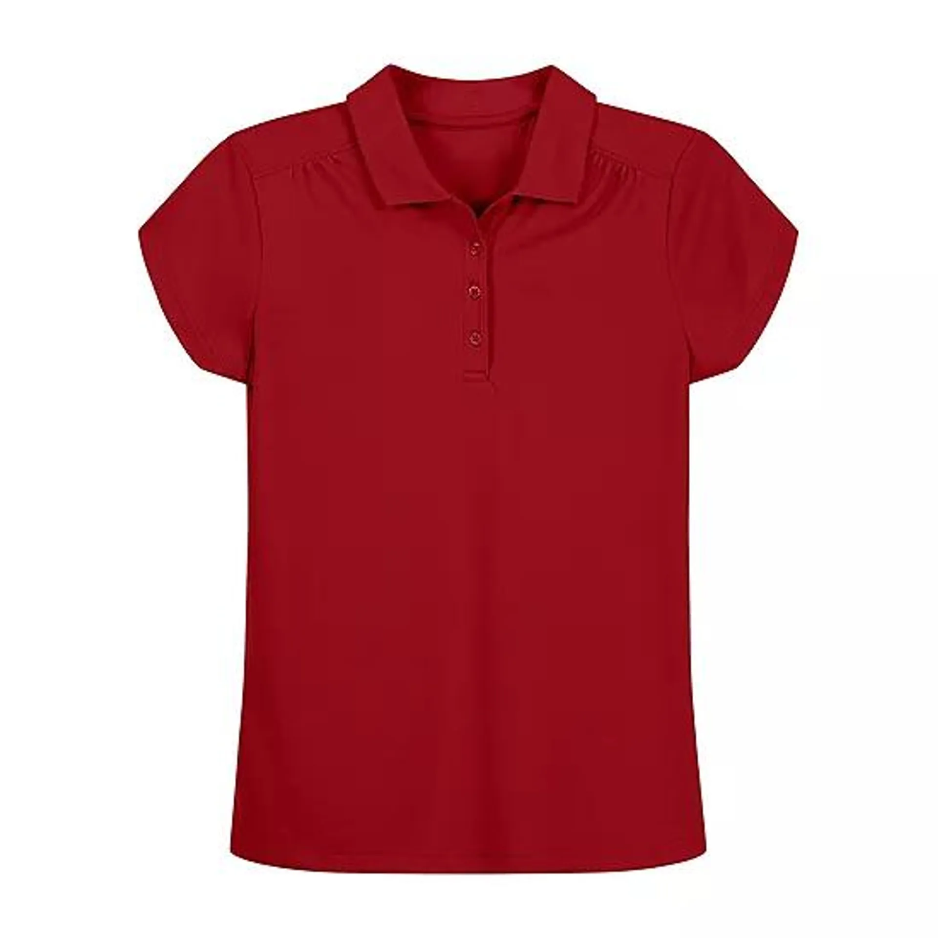 IZOD Little & Big Girls Wrinkle Resistant Moisture Wicking Performance Mesh Short Sleeve Polo Shirt