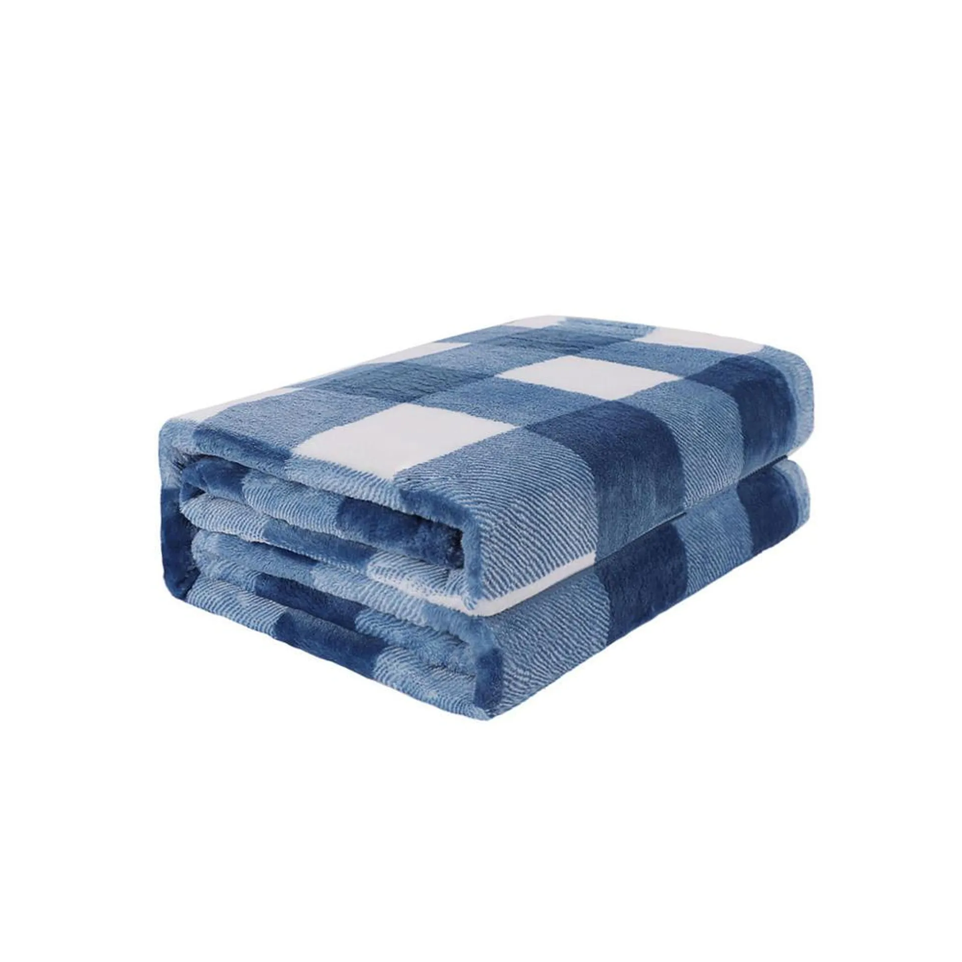 Unique Bargains Plaid Buffalo Checker Christmas Blanket Soft Plush Fleece for Sofa Couch