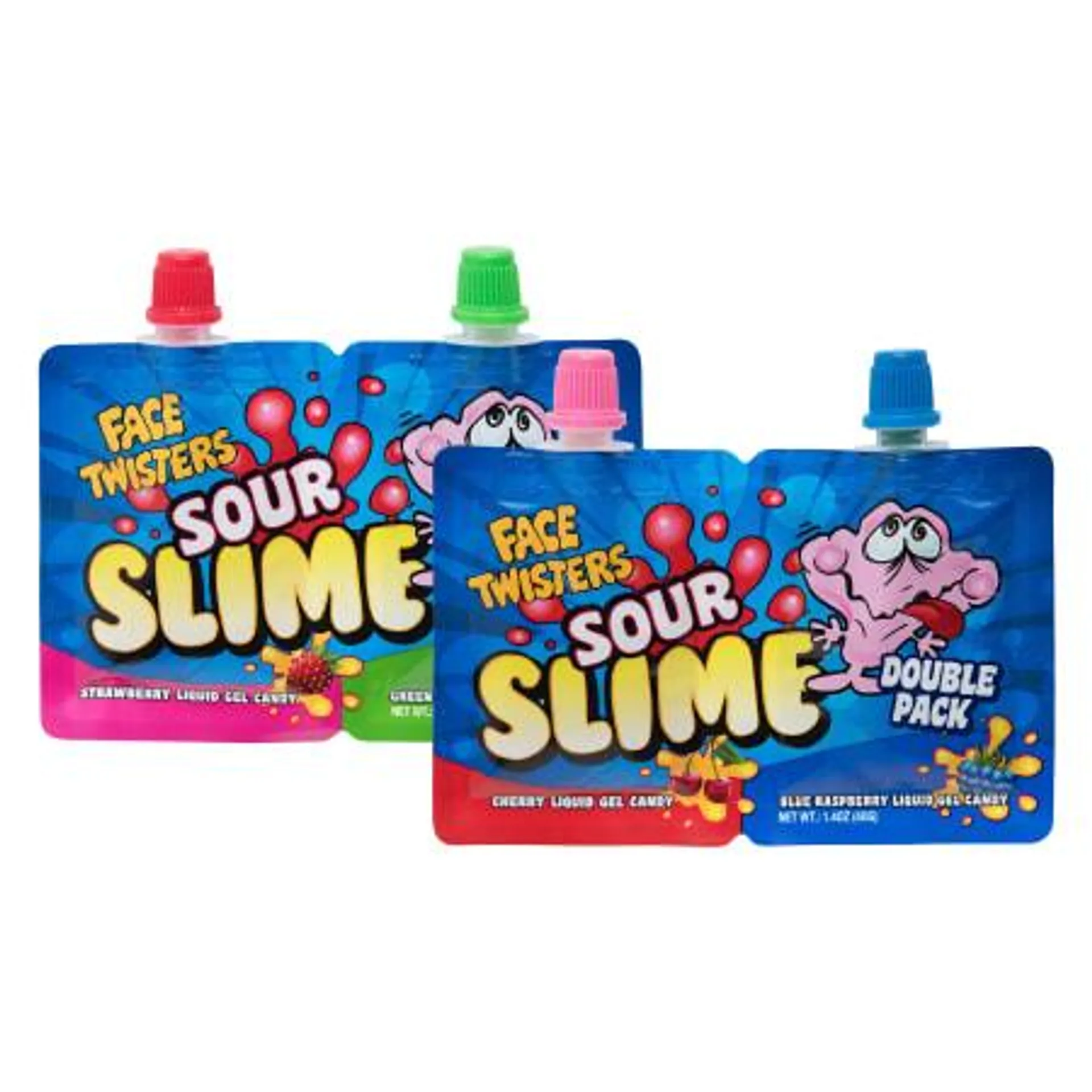 Face Twisters® Sour Slime Liquid Gel Candy 1.4oz, 2-Pack