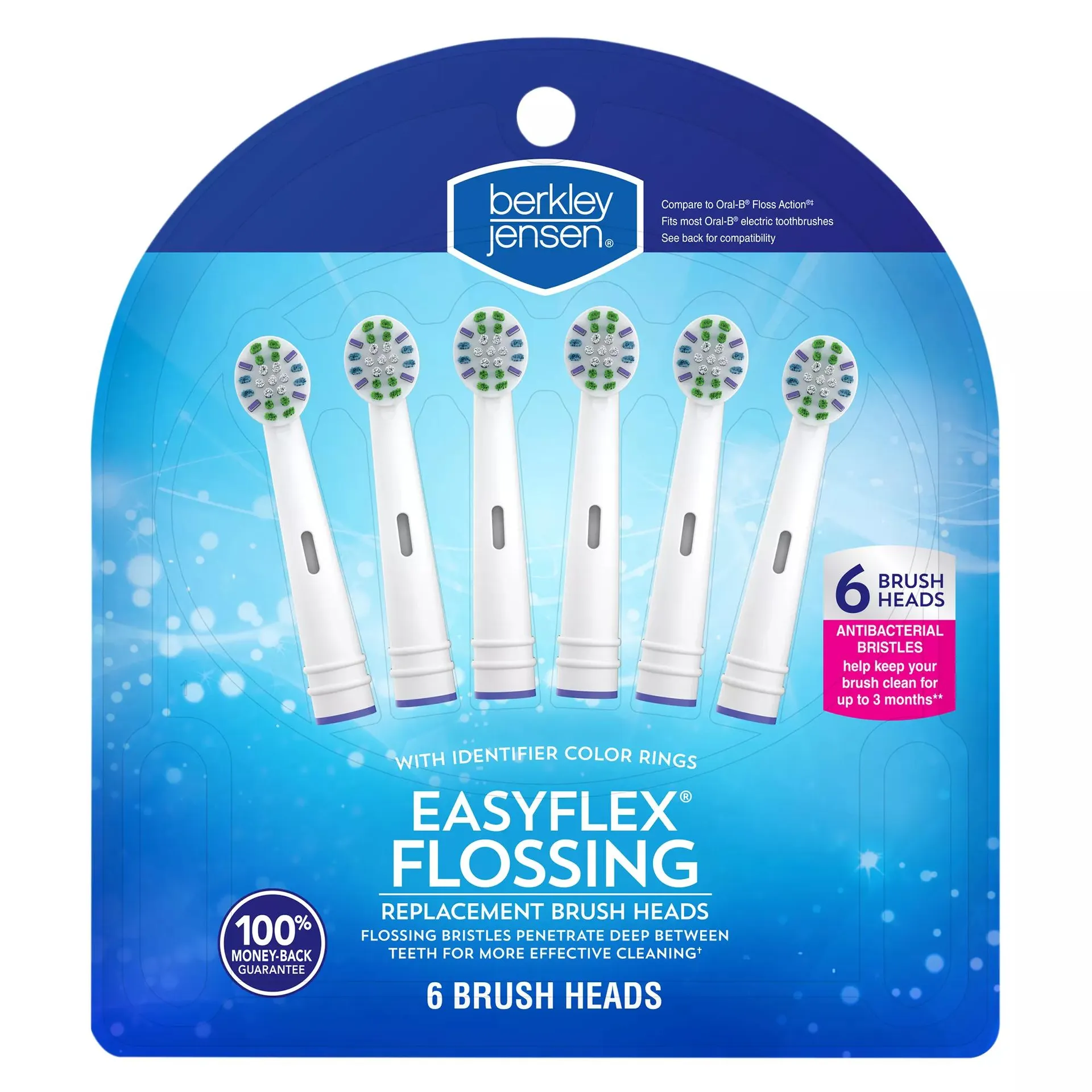 Berkley Jensen Easy Flex Flossing Replacement Brush Head, 6 pk.