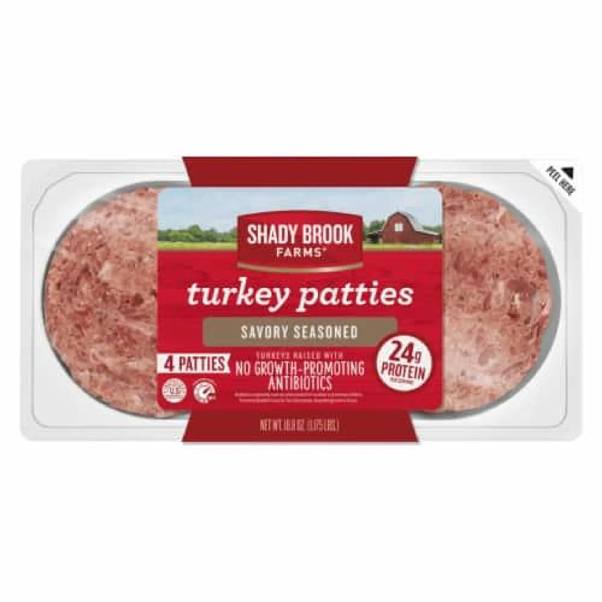 Shady Brook Farms® Savory Seasoned Turkey Patties Tray