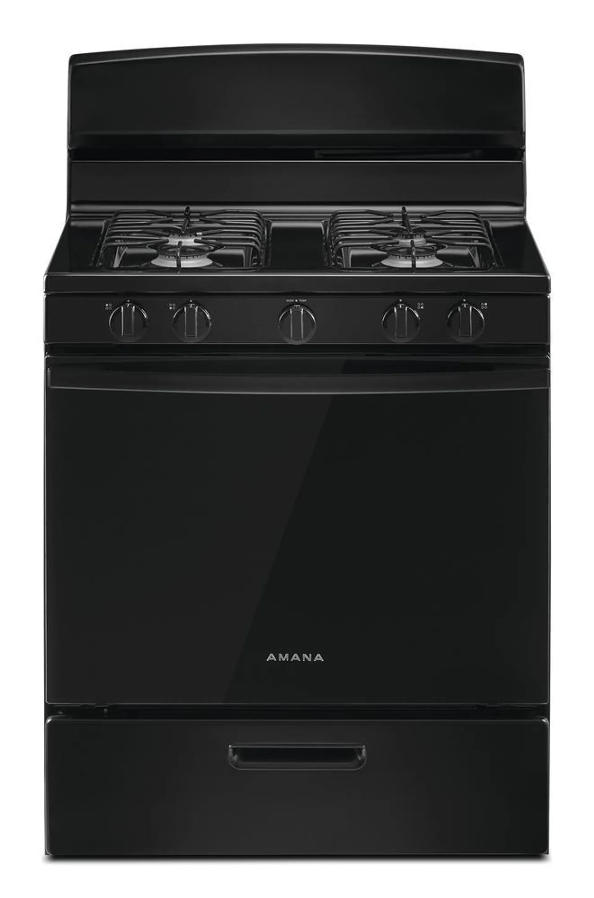 Amana® 30" 5.0 cu.ft. Black Gas Range