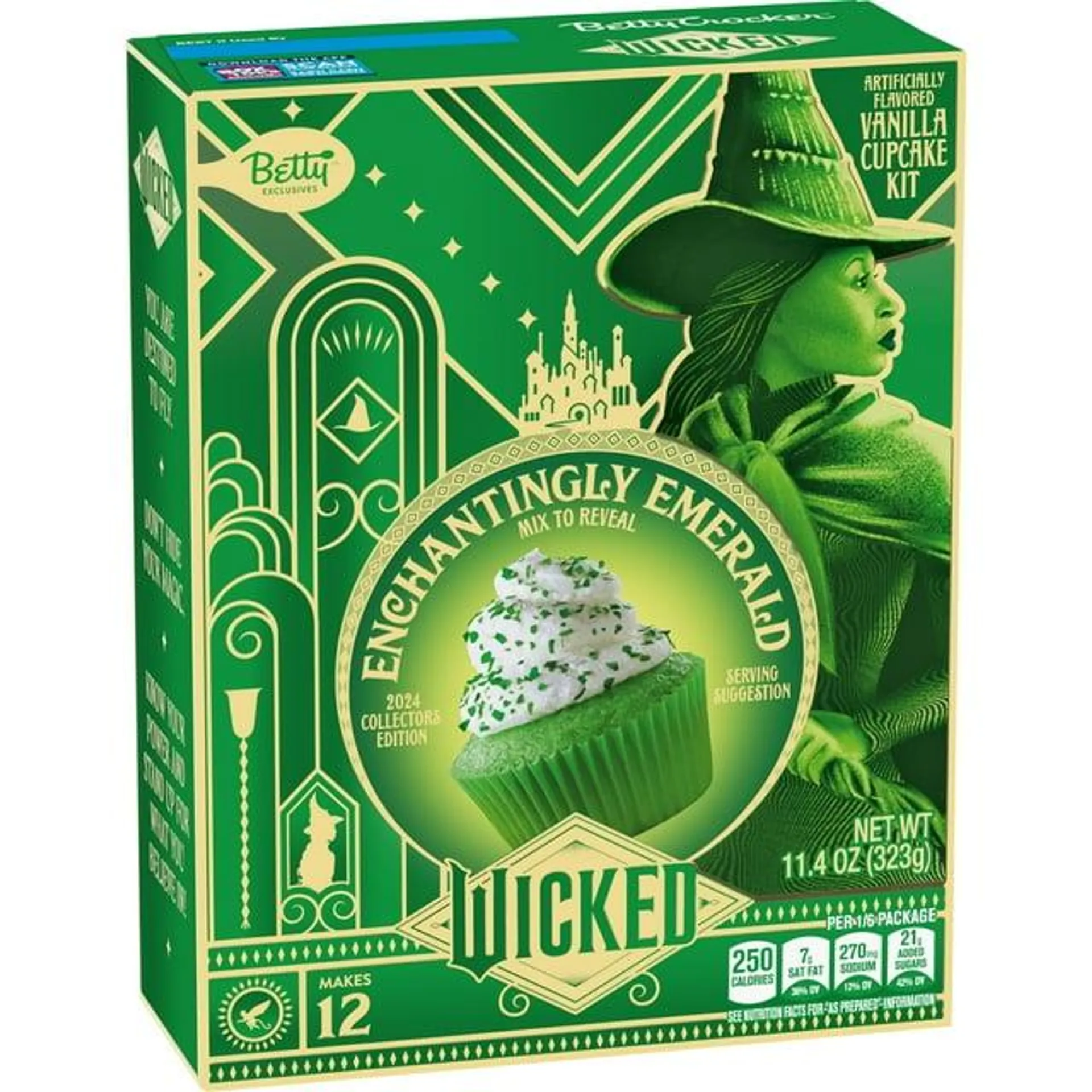 Betty Crocker Wicked Cupcake Kit, Enchantingly Emerald, Walmart Online Exclusive, 11.4 oz