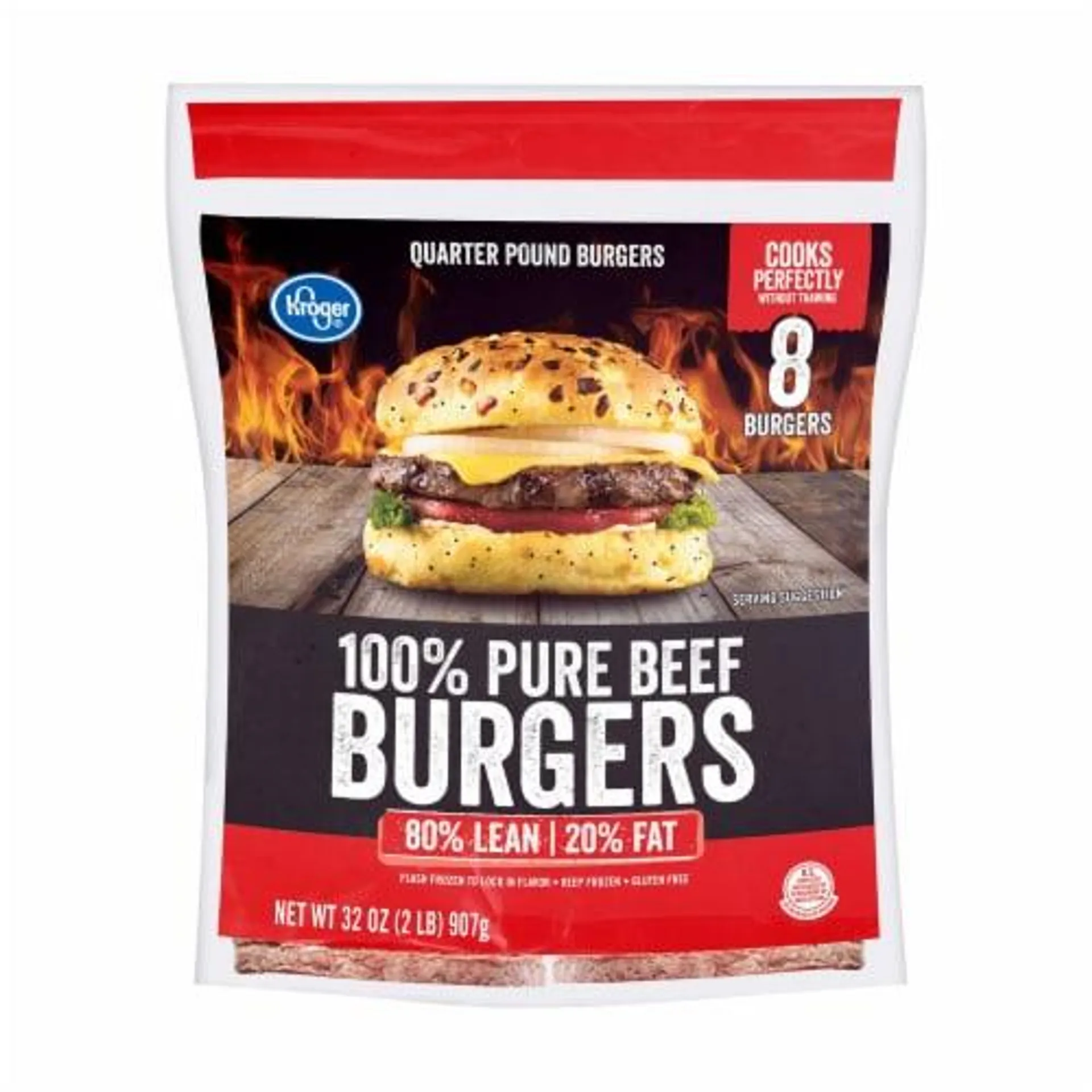 Kroger® 100% Pure Ground Beef Quarter Pound Burgers