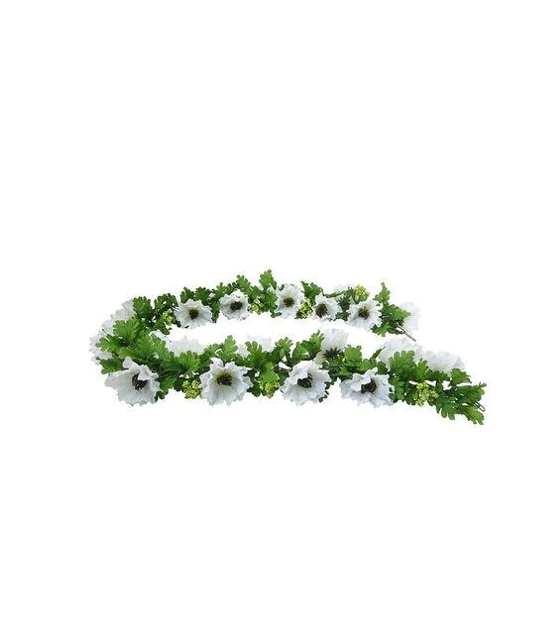 72" Spring White Poppy & Berry Garland by Bloom Room