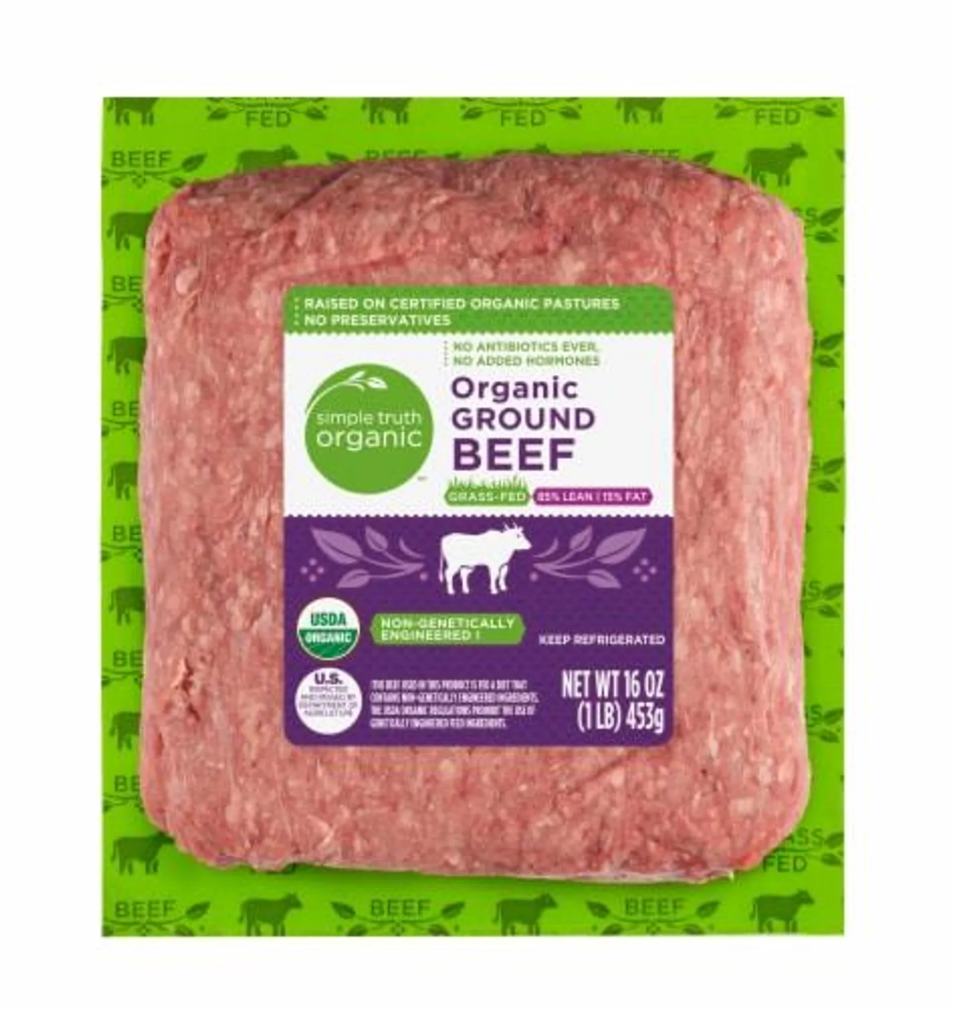 Simple Truth Organic® Grass Fed Ground Beef 85/15