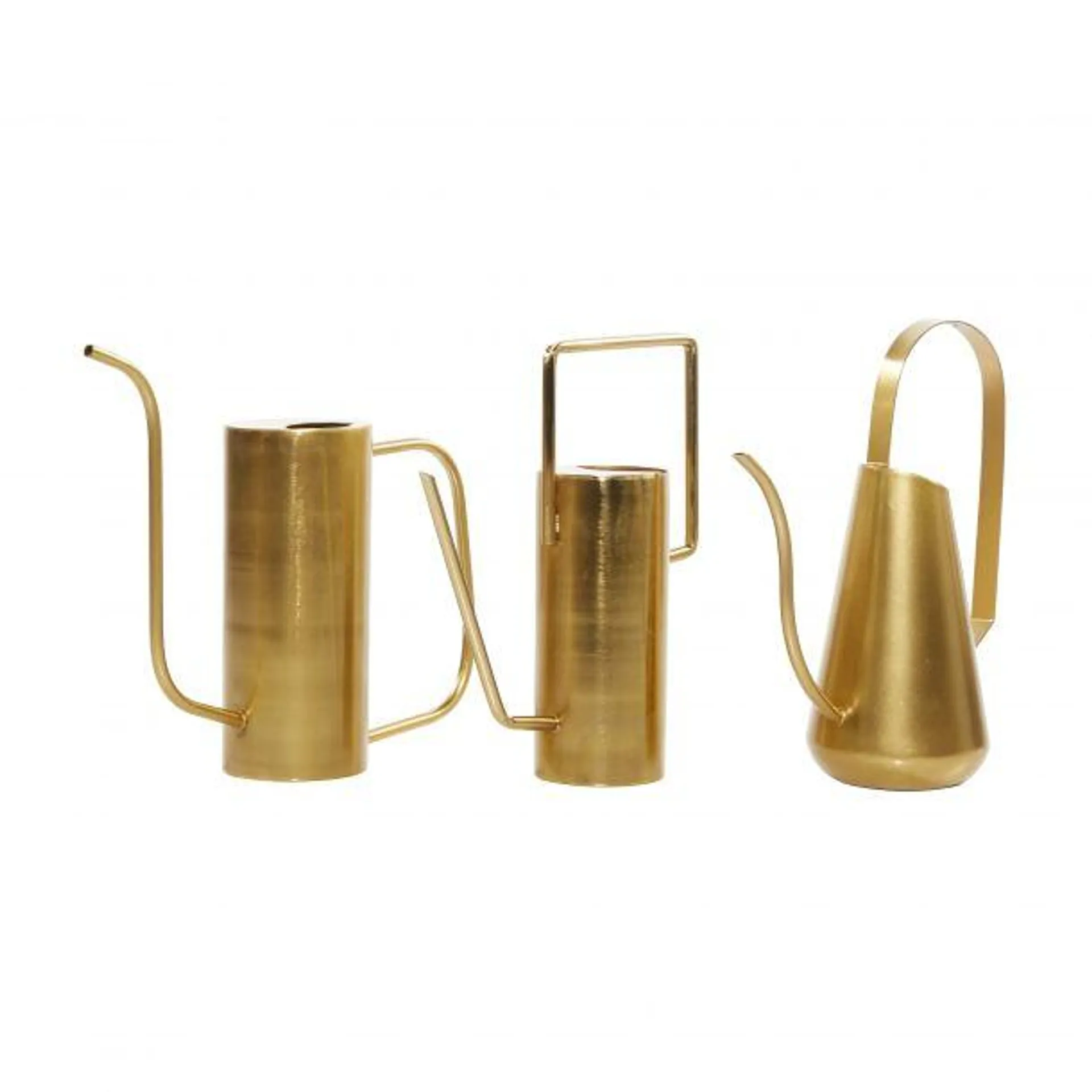 Set of 3 Gold Metal Glam Planter, 12", 12", 11"