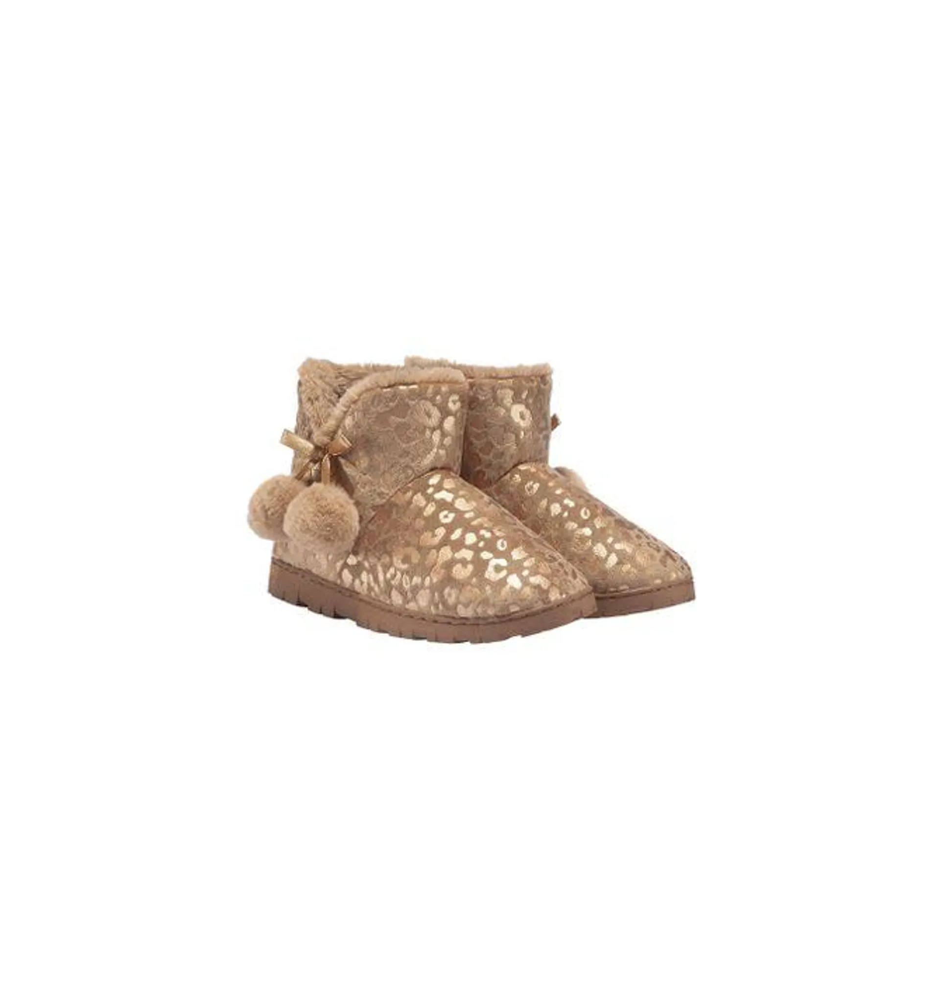 Foil Printed Slipper Bootie