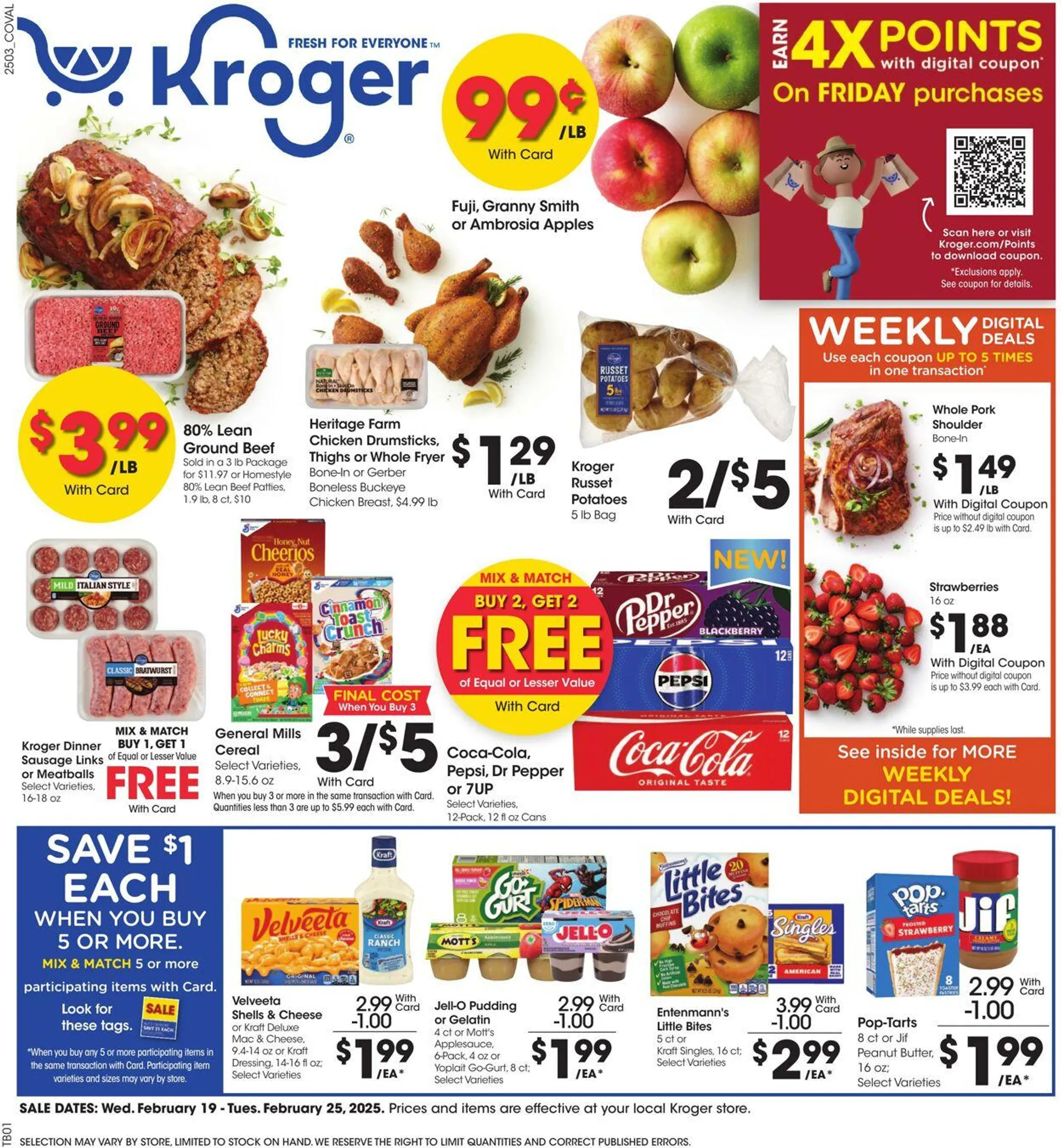 Catálogo de Kroger Current weekly ad 19 de febrero al 25 de febrero 2025 - Página 1