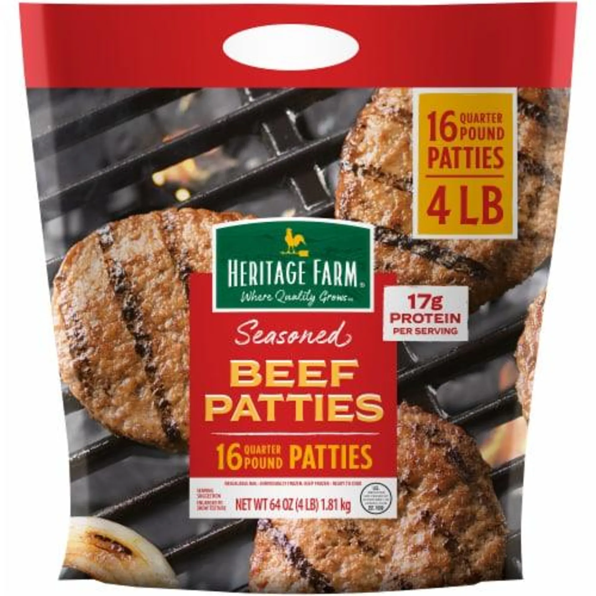 Heritage Farm Seasoned Quarter Pound Beef Patties