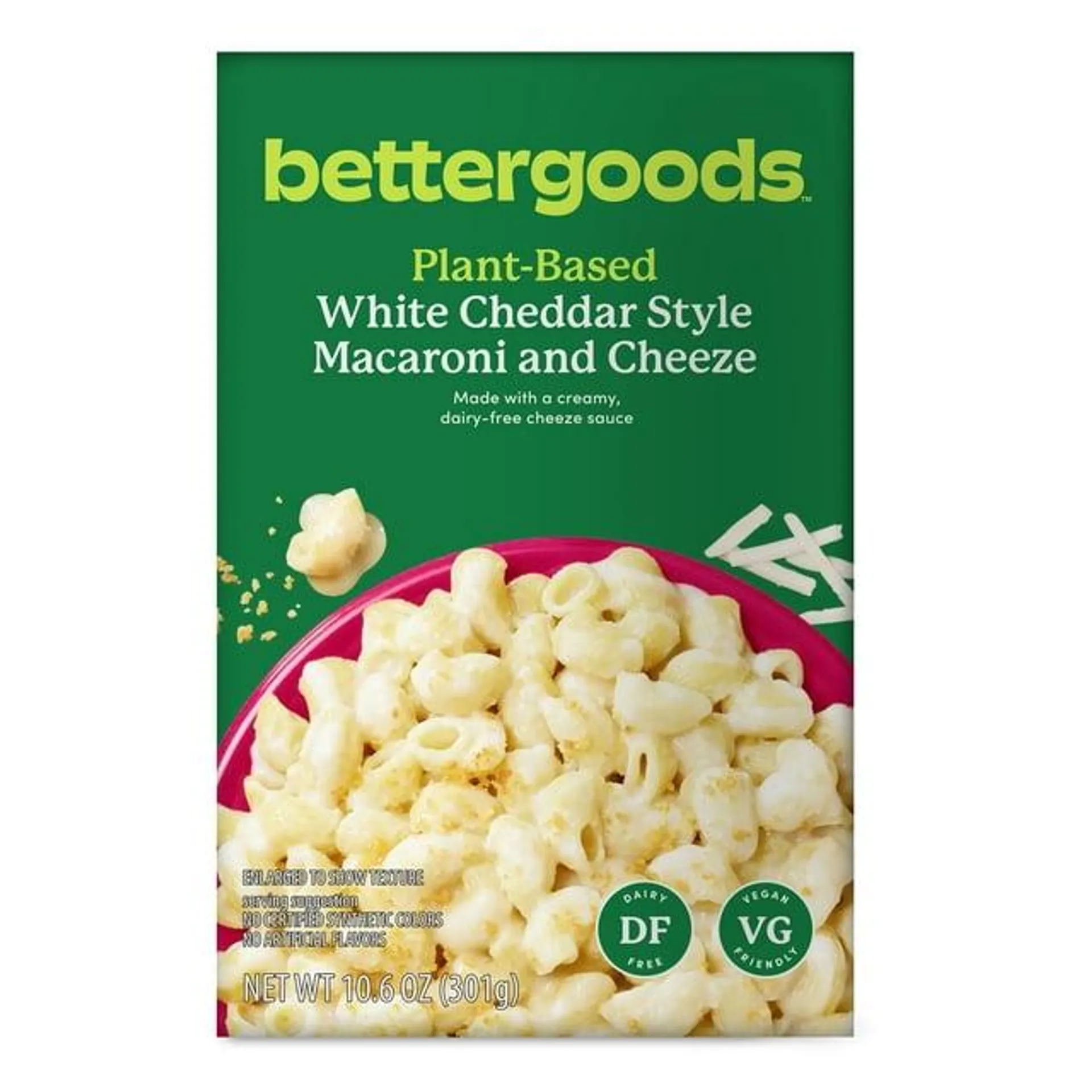 bettergoods Plant-Based White Cheddar Style Macaroni and Cheeze, 10.6 oz