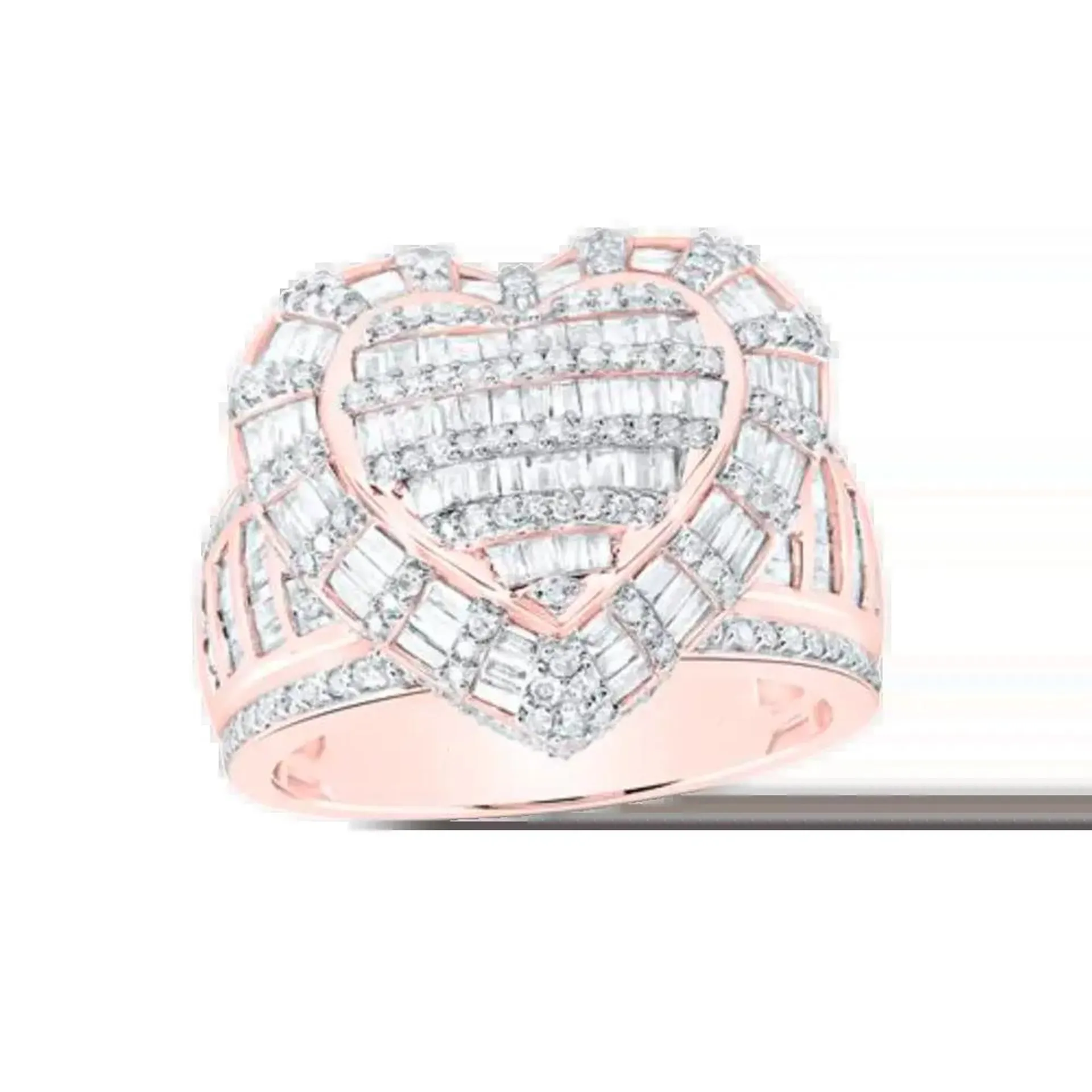 Anillo Corazón Grande Diamante