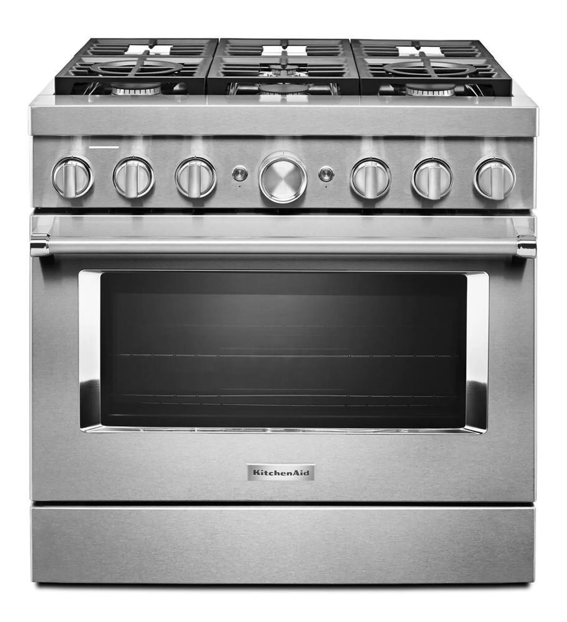 KitchenAid® 36" 5.1 cu.ft. Stainless Steel Dual Fuel Range with Convection