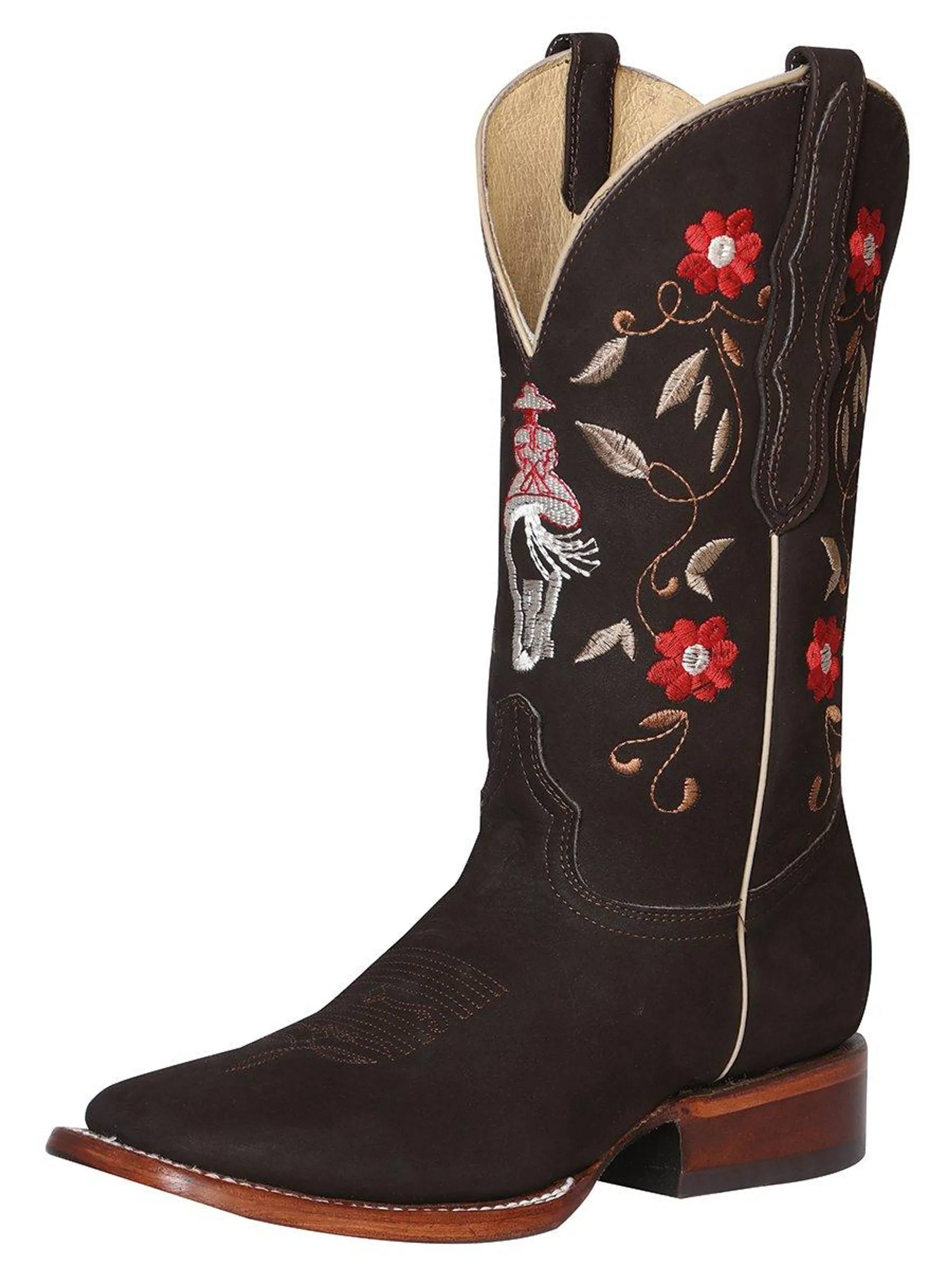 Botas Gamuza Original para Mujer en Horma Rodeo Cafe GEN-42974