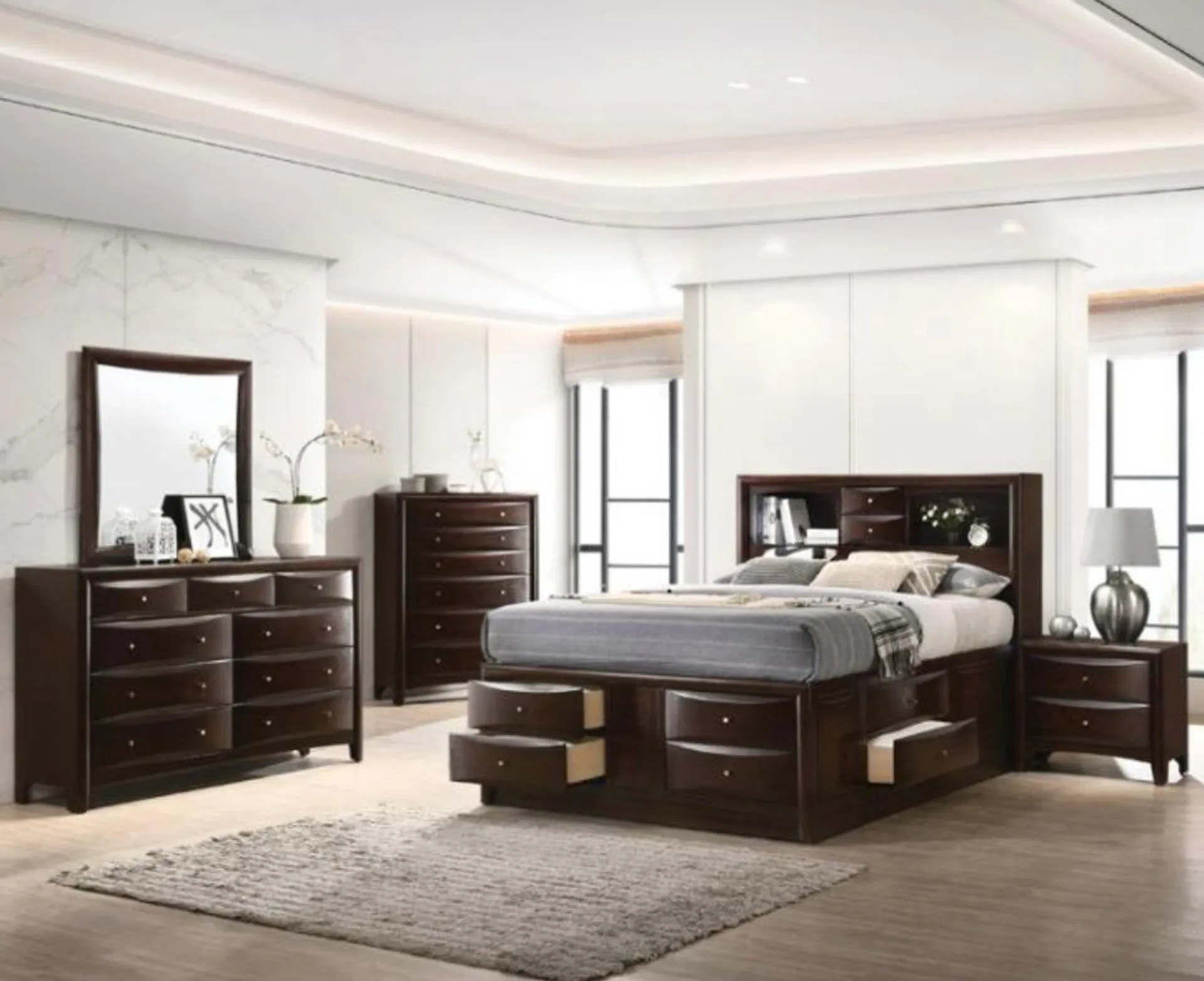 4 PCS Phoenix King Bedroom Set 200409KE-S4