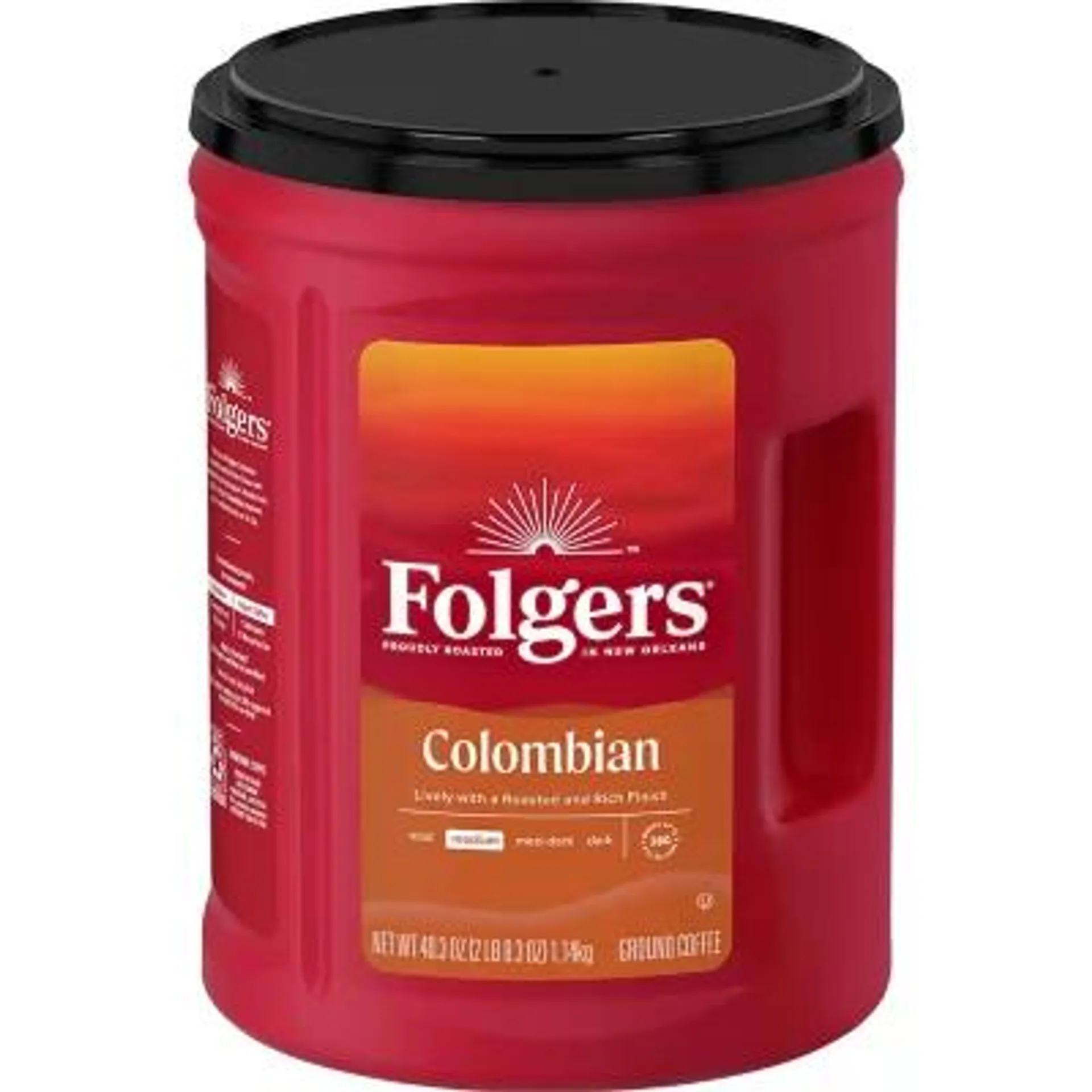 Folgers 100% Medium Roast Ground Colombian Coffee, 40.3 oz.