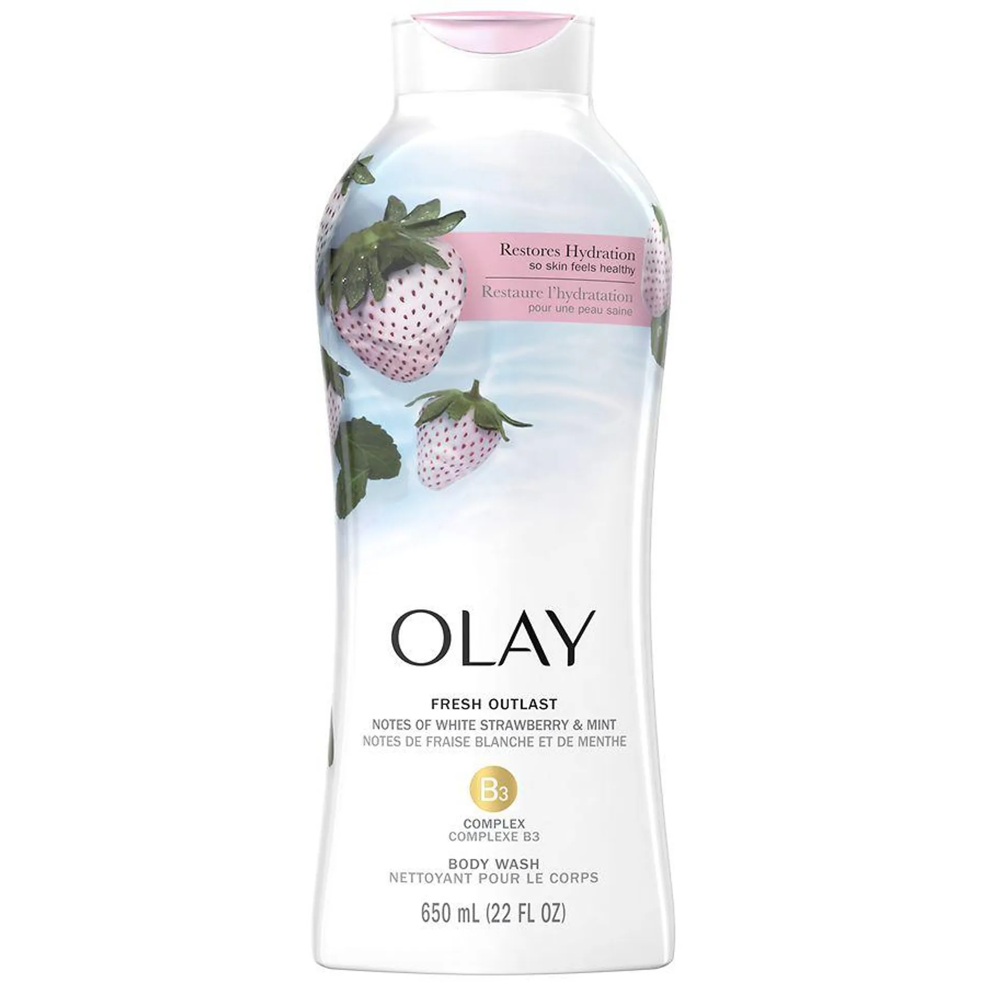 Fresh Outlast Body Wash White Strawberry & Mint