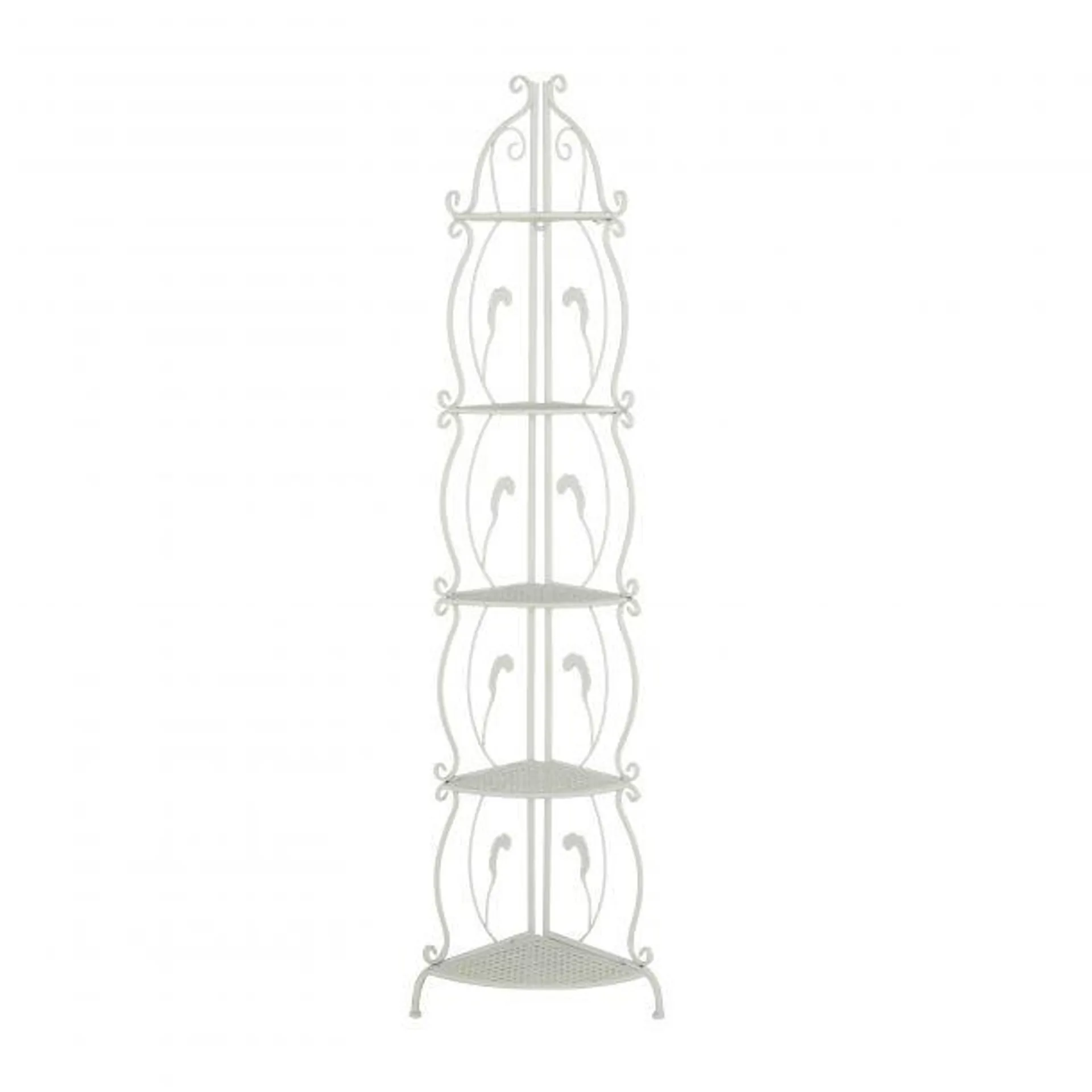 Marisol + Daisy French Country 71" Bakers Rack in Iron - White