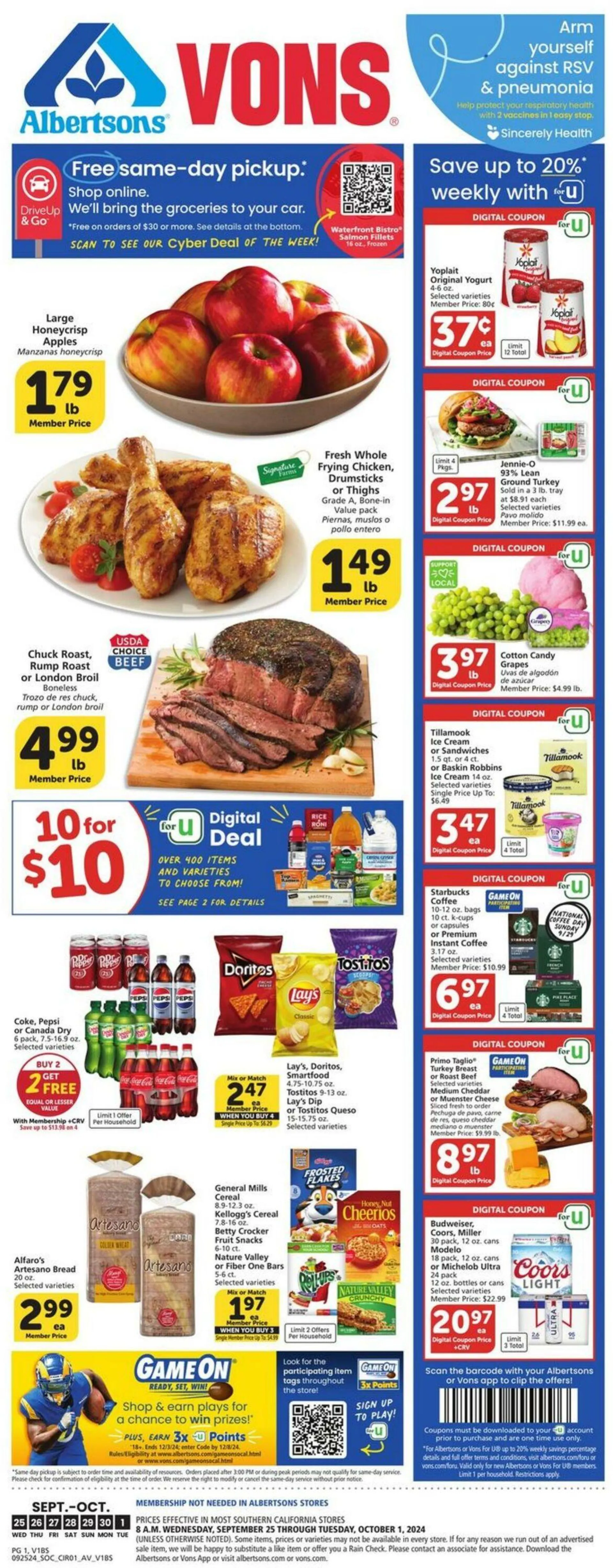 Vons Current weekly ad - 1