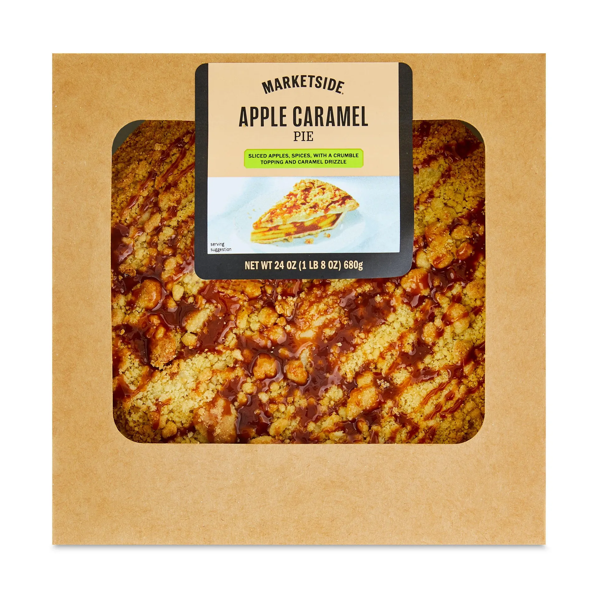 Marketside 8 inch Caramel Apple Pie, 24 oz