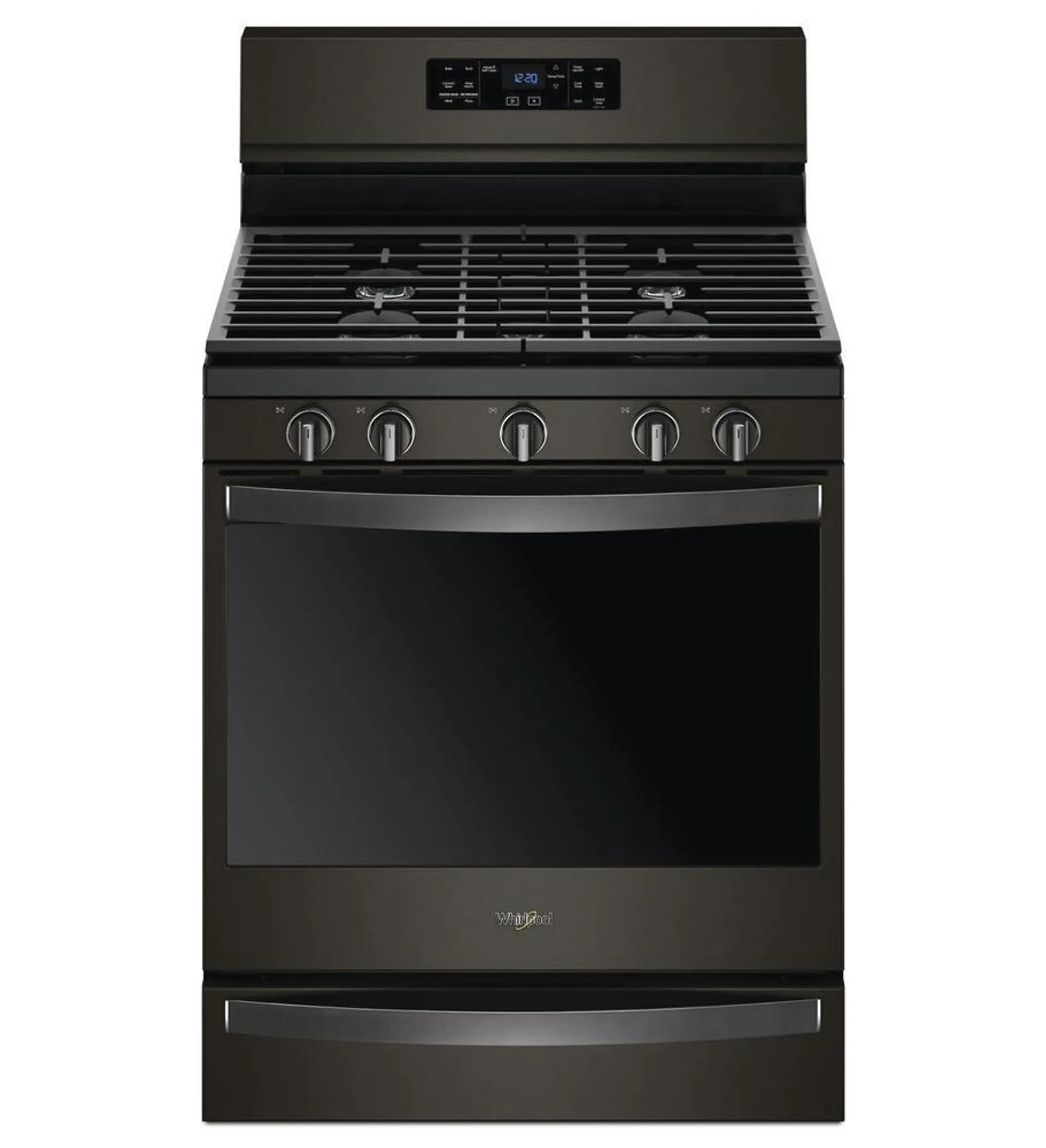 Whirlpool® 30" 5.8 cu.ft. Fingerprint Resistant Black Stainless Steel Gas Range with Convection