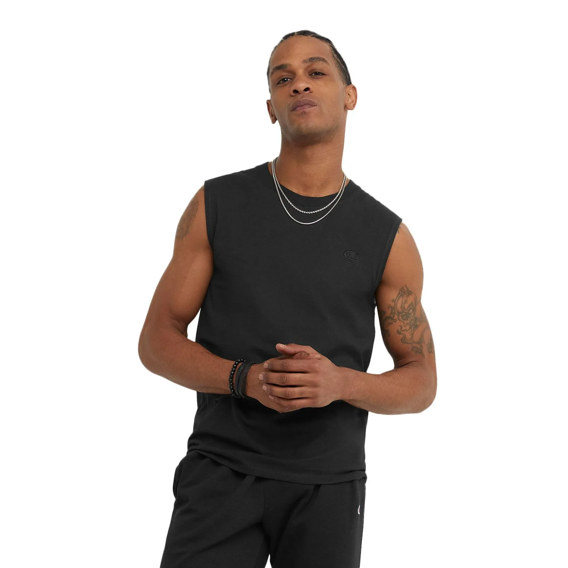 Champion Men's Left Chest Sleeveless Tee