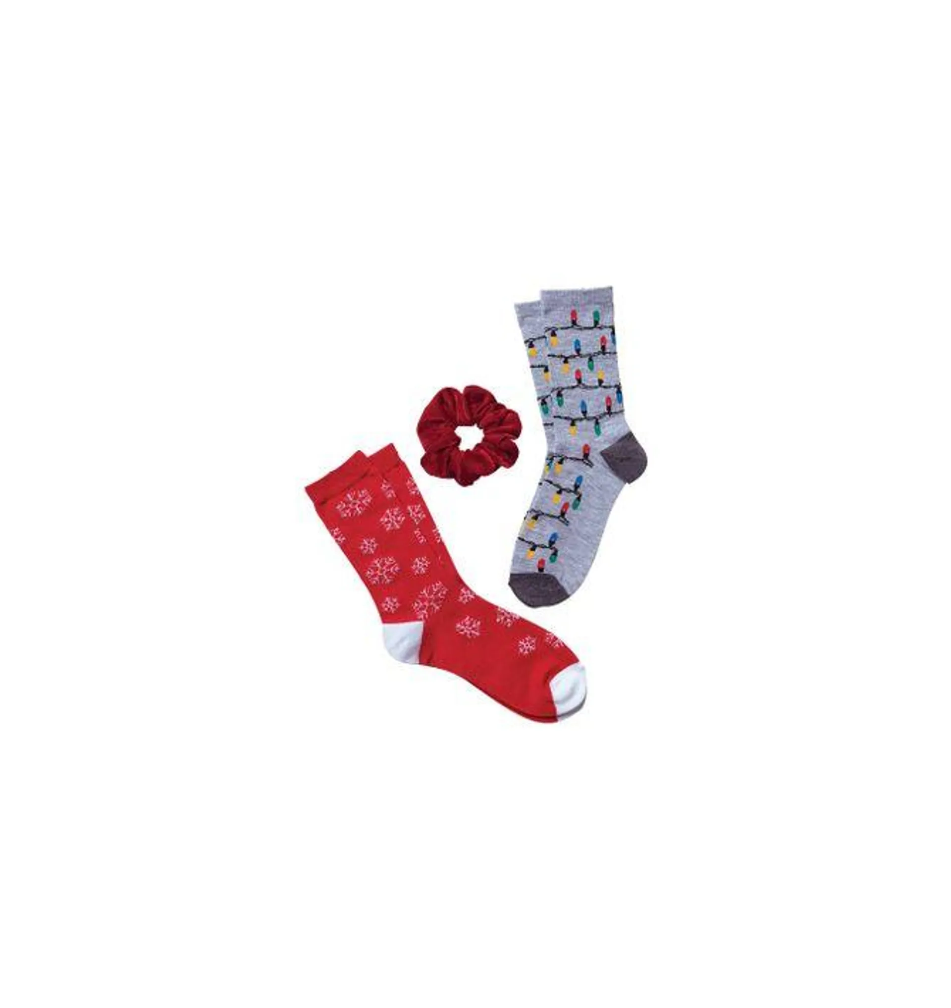 Christmas Socks with Scrunchie