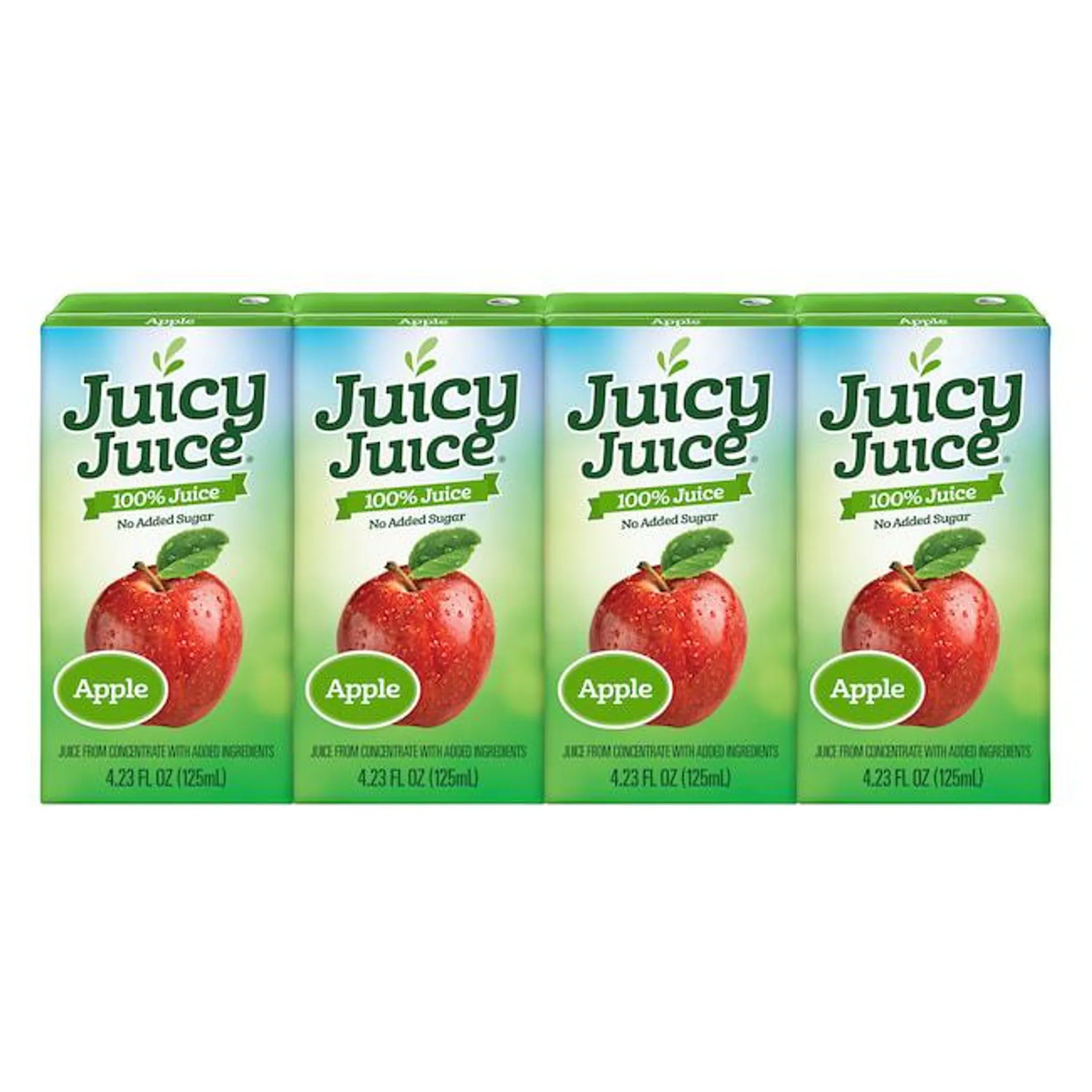 Juicy Juice Apple Juice, 100% Juice, 4 Count, 4.23 Fl. oz.