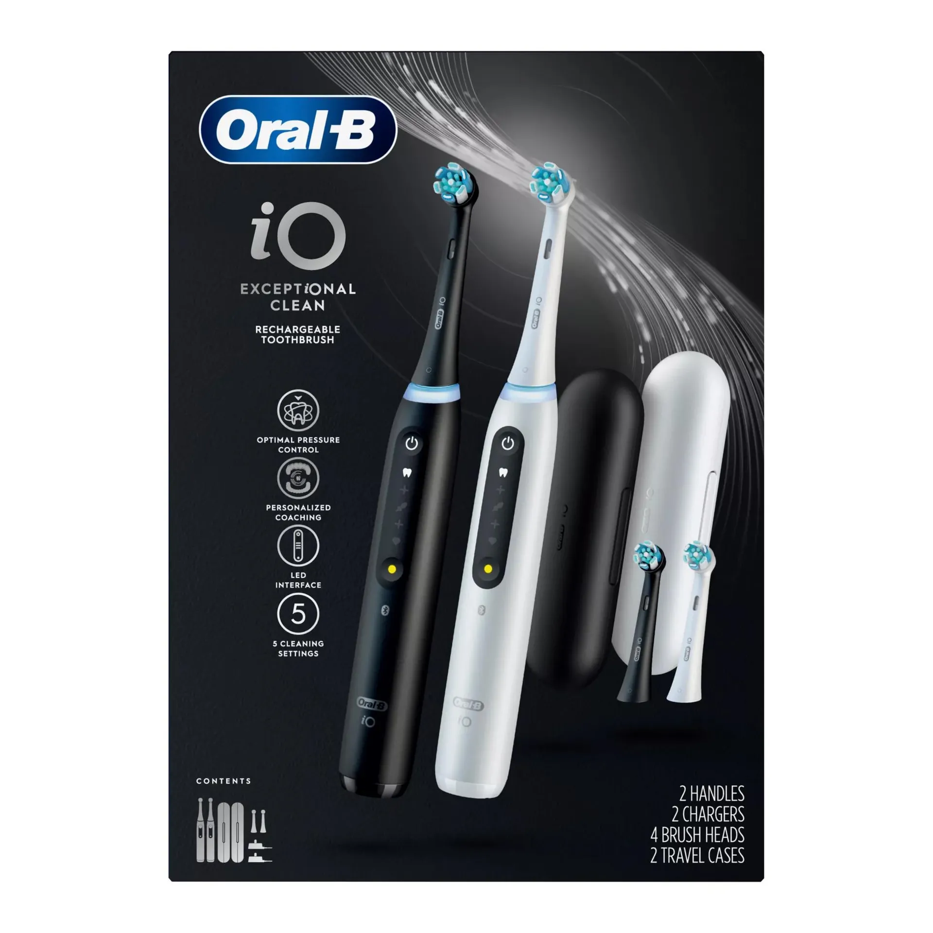 Oral-B iO Exceptional Clean Electric Toothbrushes with Replacement Brush Heads, 2 pk.