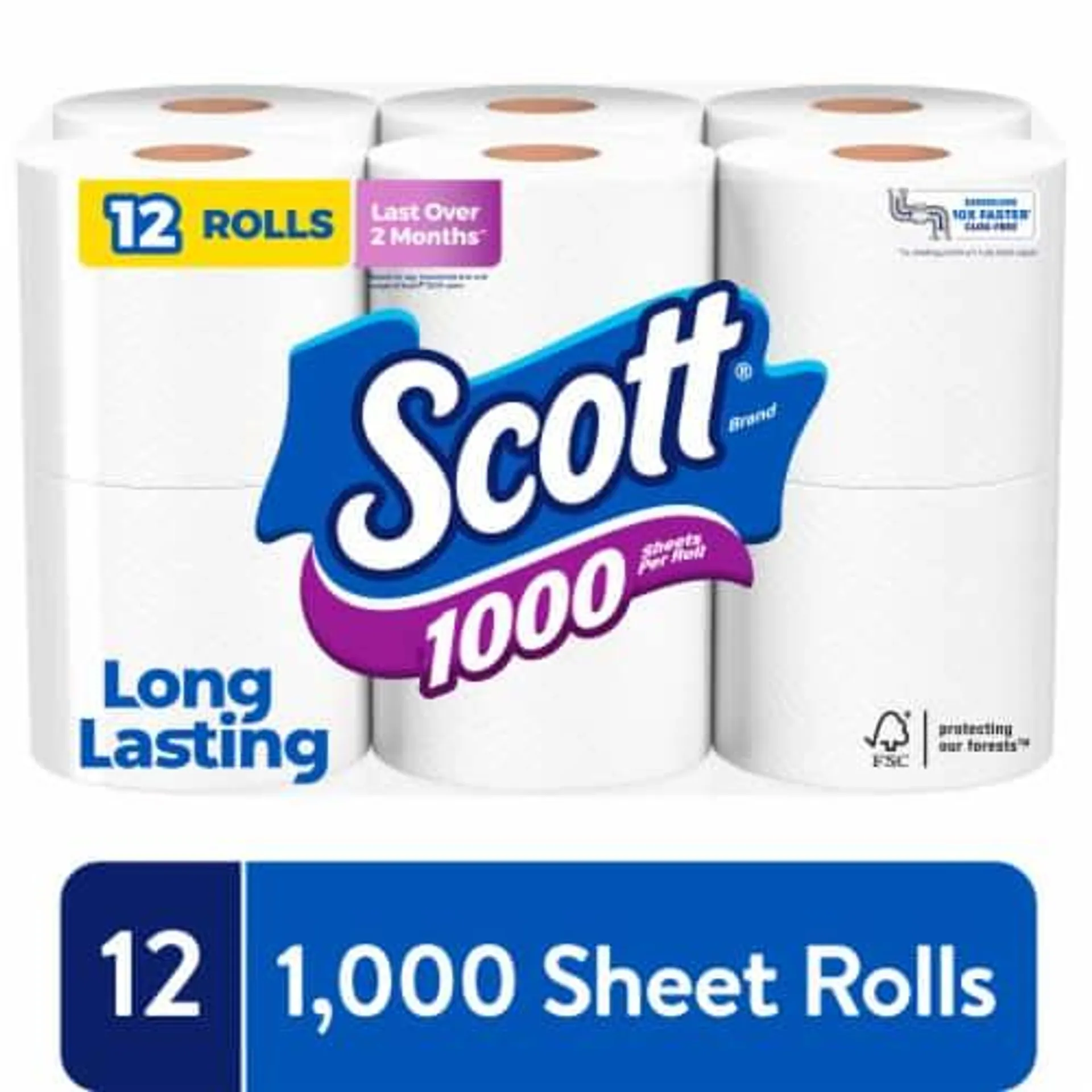 Scott 1000 1 Ply Toilet Paper