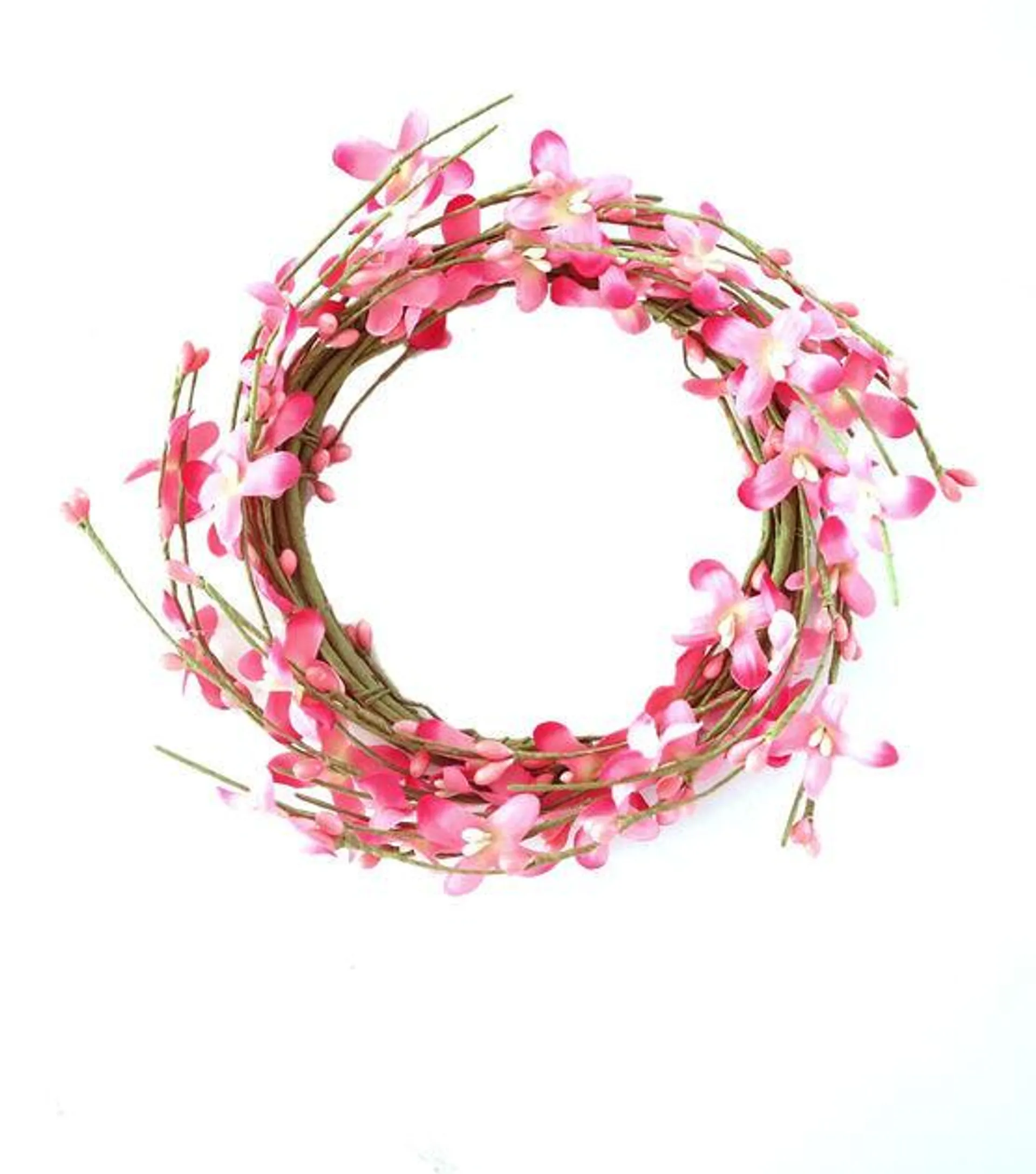 60" Spring Pink Dogwood Coiled Garland by Bloom Room