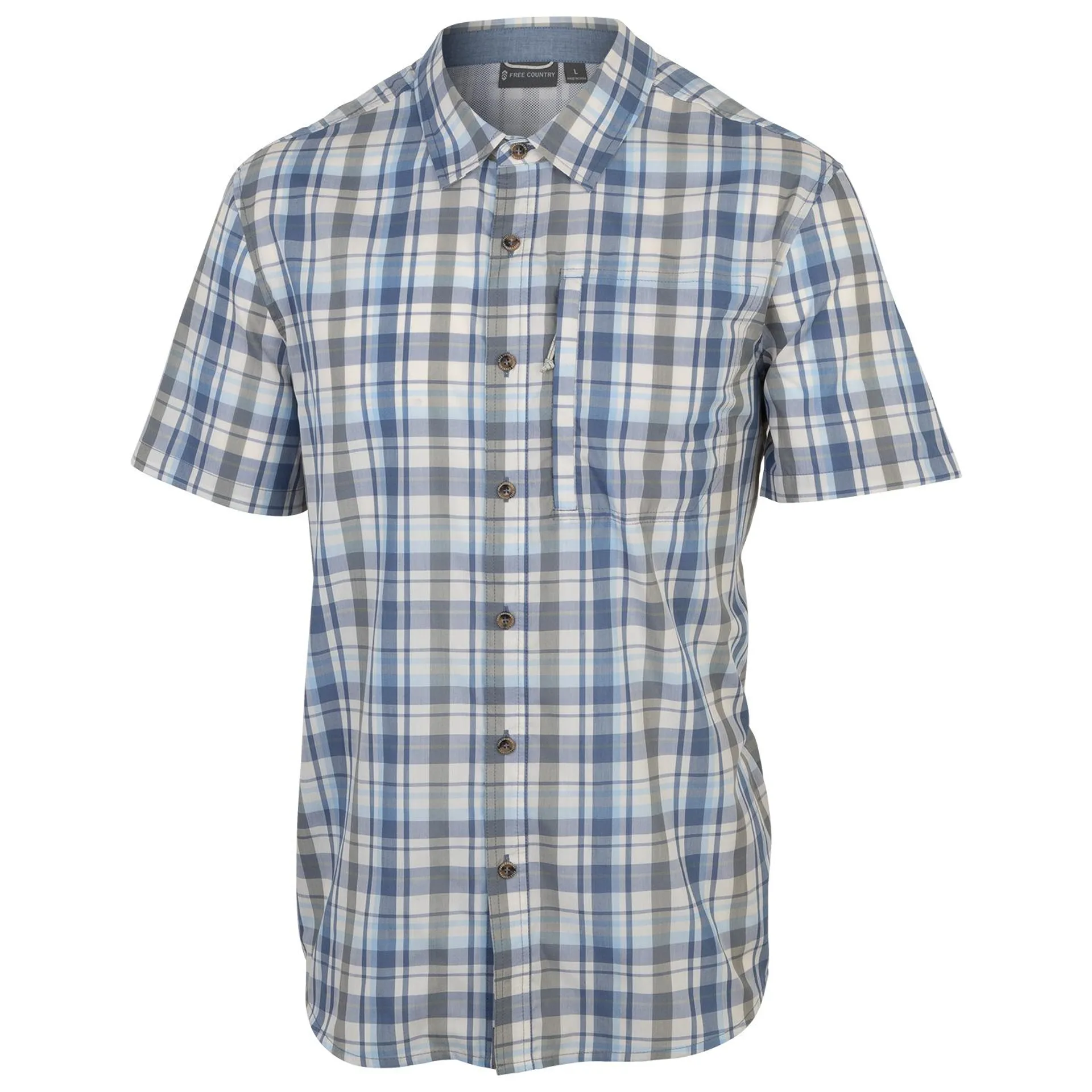 Free Country Men's Short-Sleeve Plaid Shirt