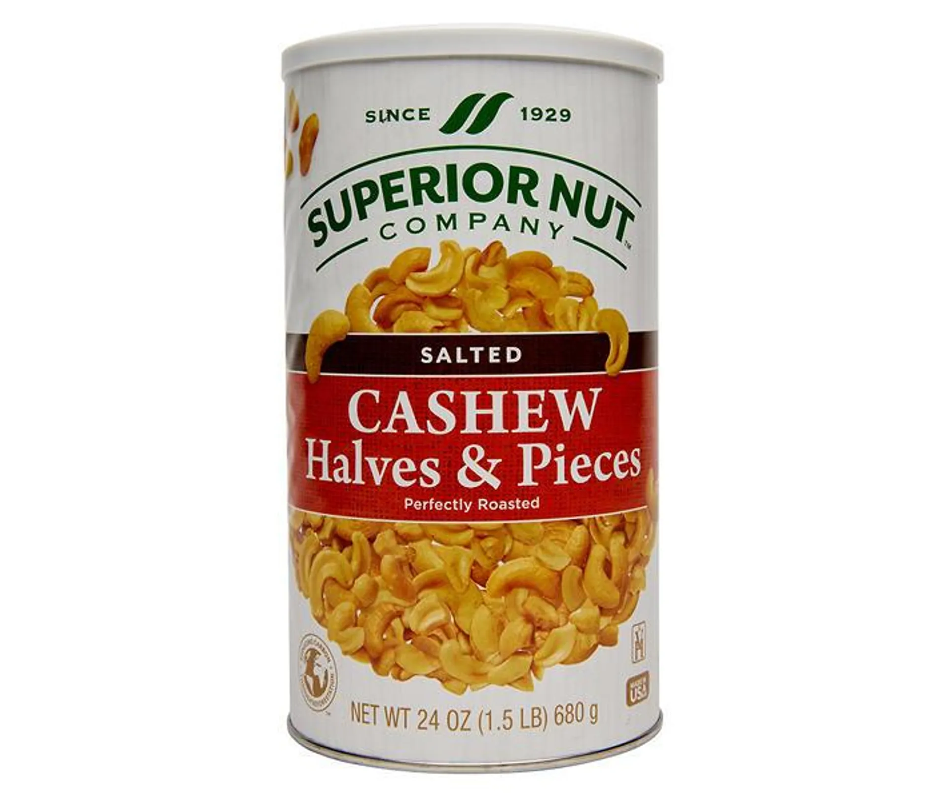 Salted Cashew Halves & Pieces, 24 Oz.