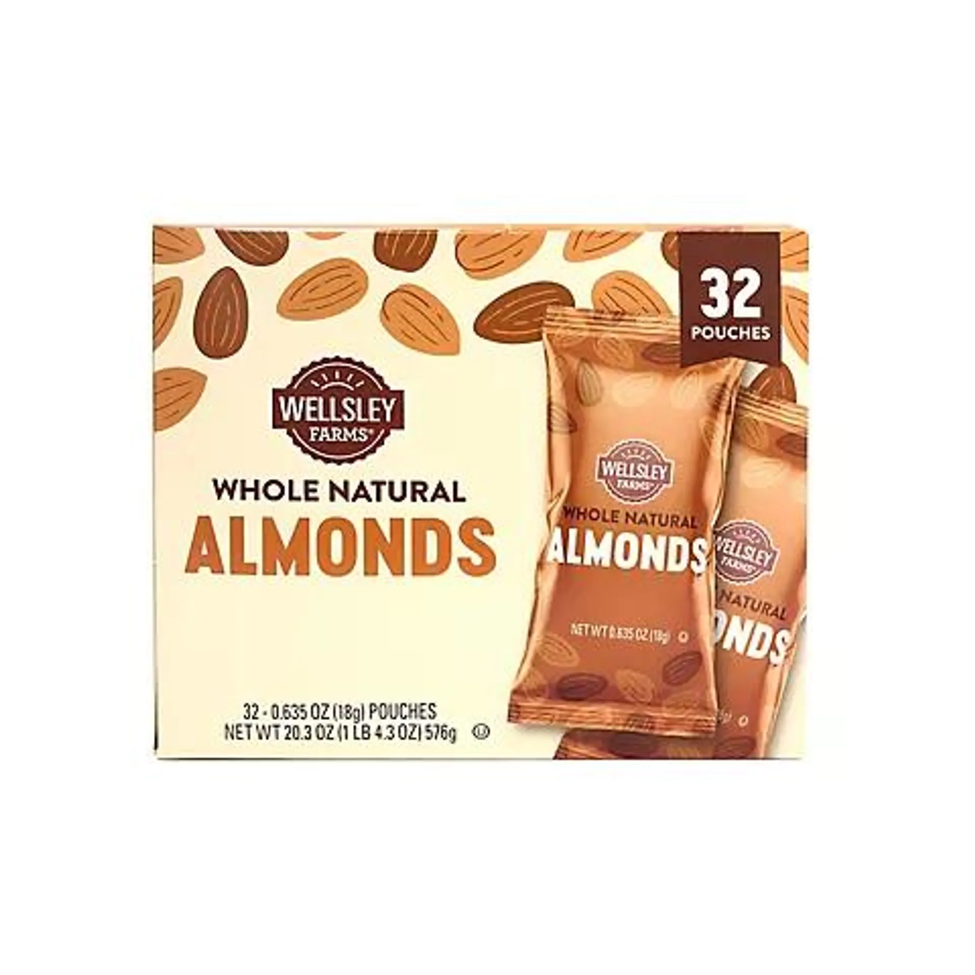 Wellsley Farms 100 Calorie Almond Packs, 32 ct.