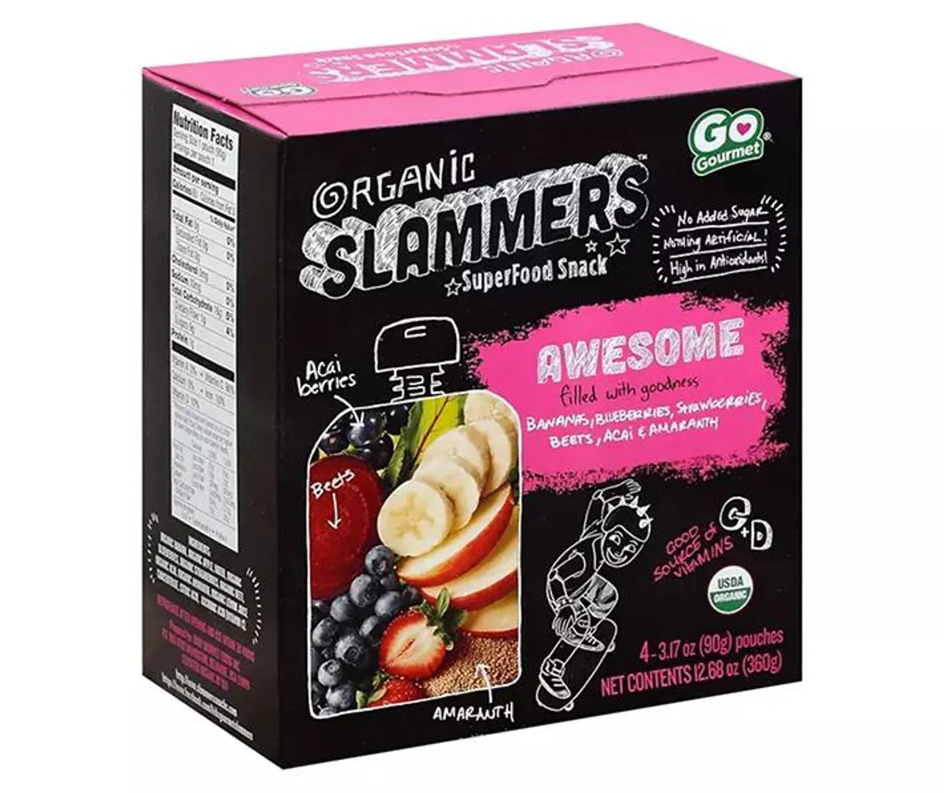 Awesome Superfood Snack Pouch, 4-Pack