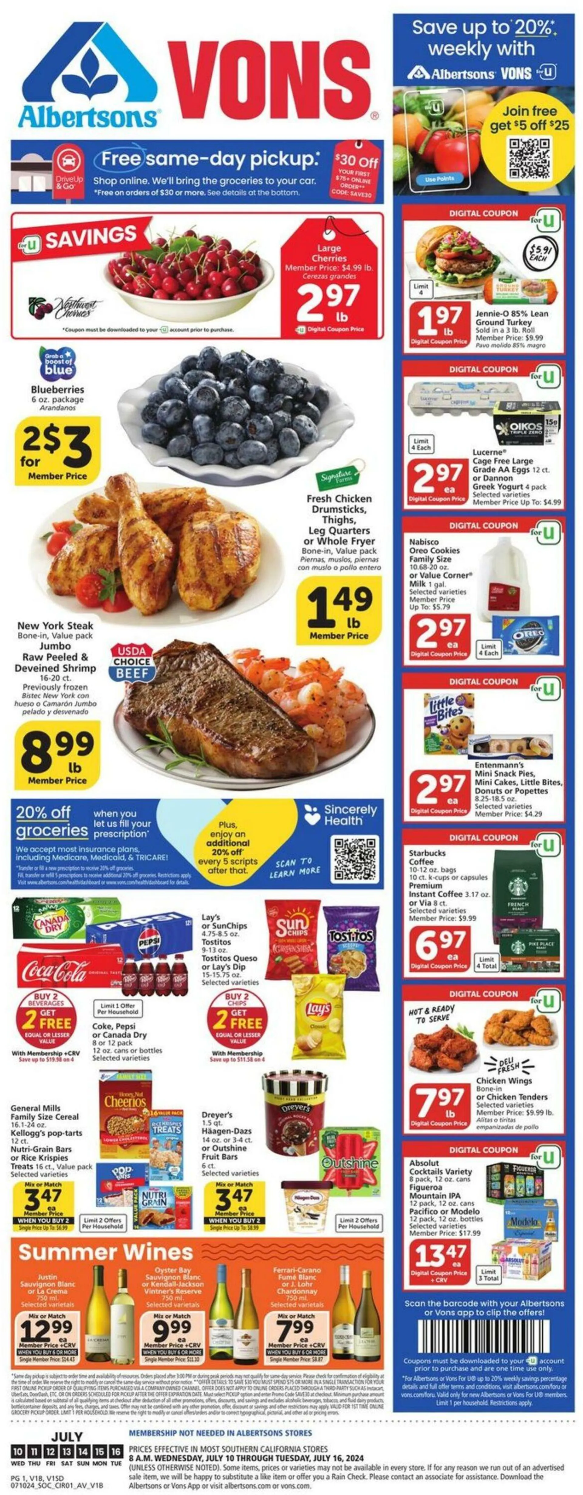 Vons Current weekly ad - 1