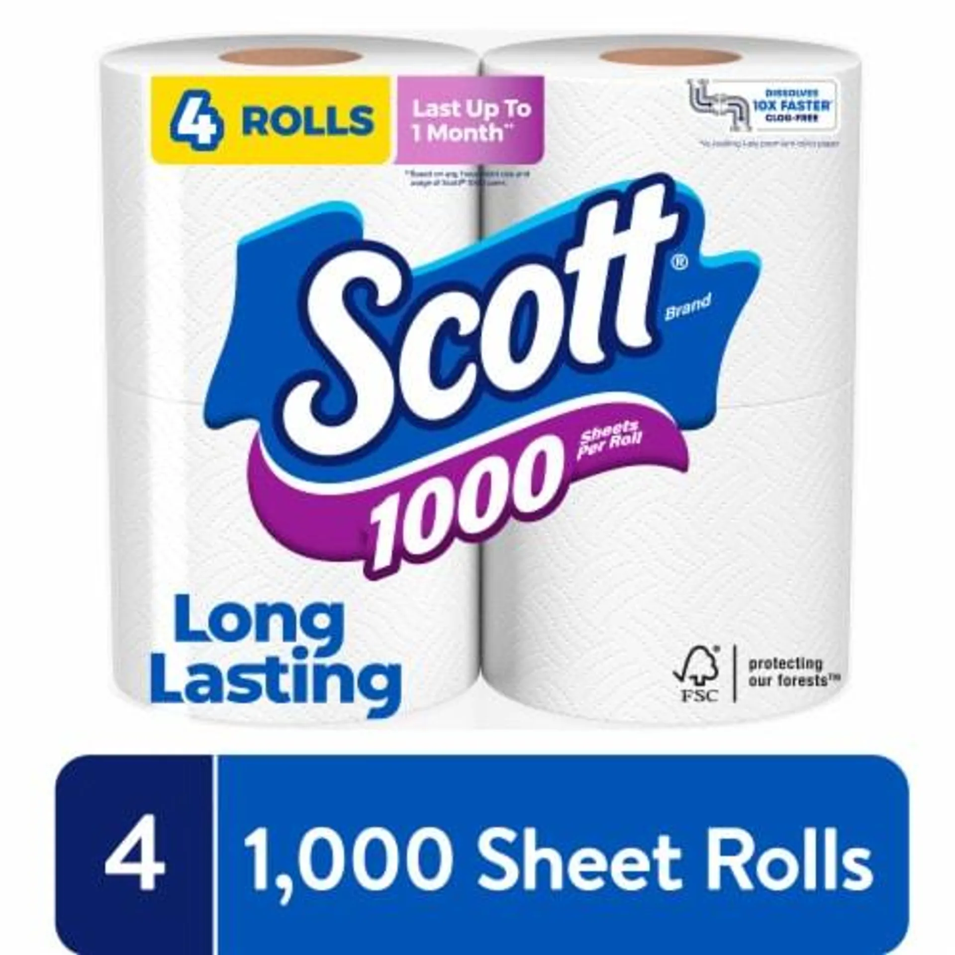 Scott 1000 1 Ply Toilet Paper